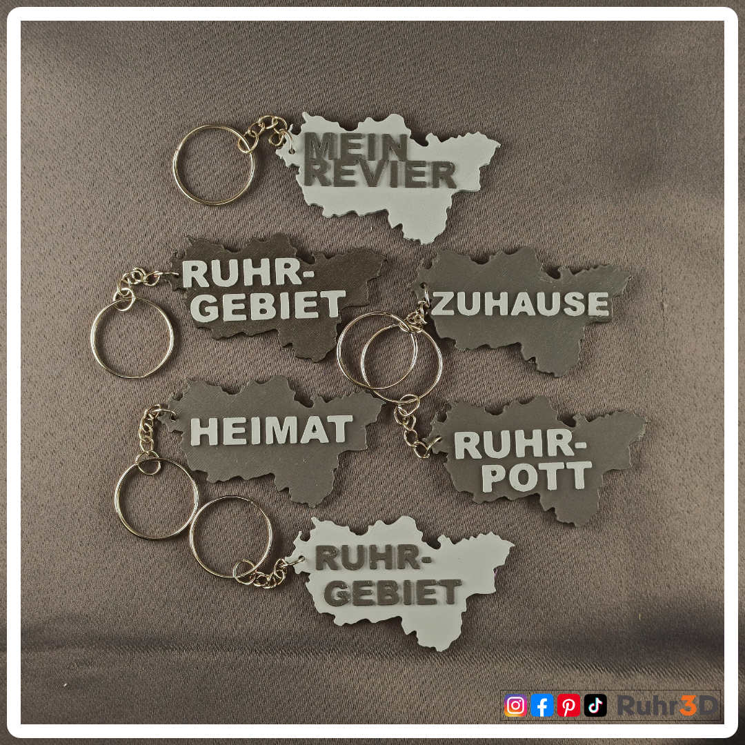 Schlüsselanhänger Ruhrgebiet • Heimat | Ruhrgebiet | Revier | Ruhrpott | Bergbau | Kumpel | Lore •