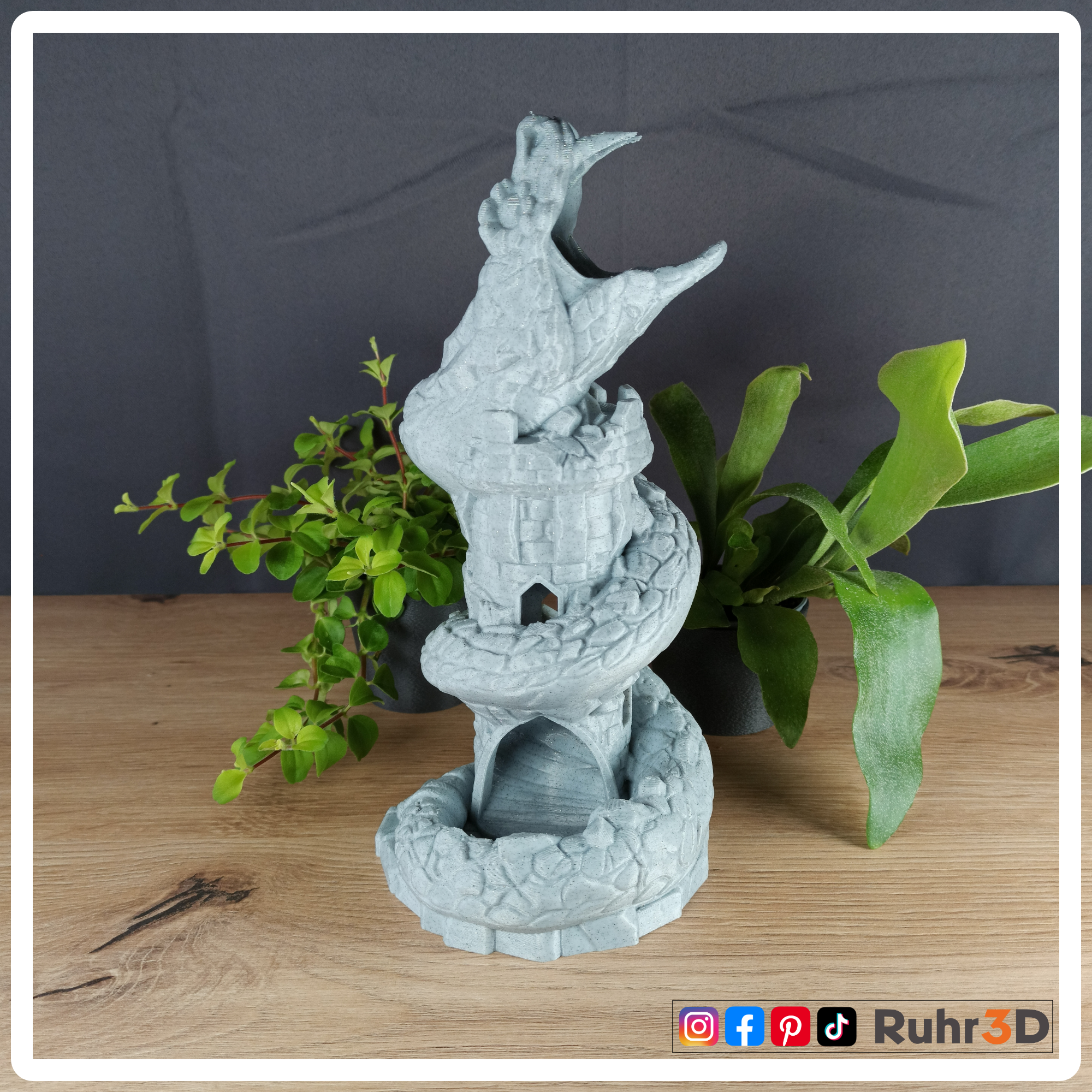 Basilisk Dicetower in Dark Stone