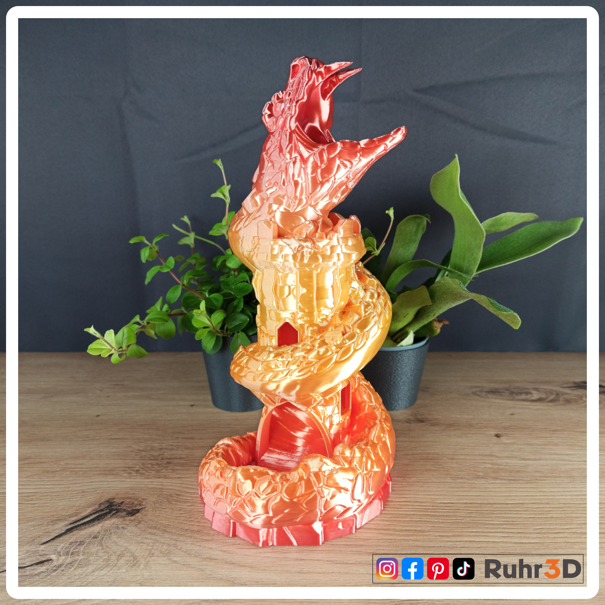 Würfelturm Basilisk • Dice Tower | für Rollenspiele, Brettspiele | Dungeons and Dragons | Tabletop