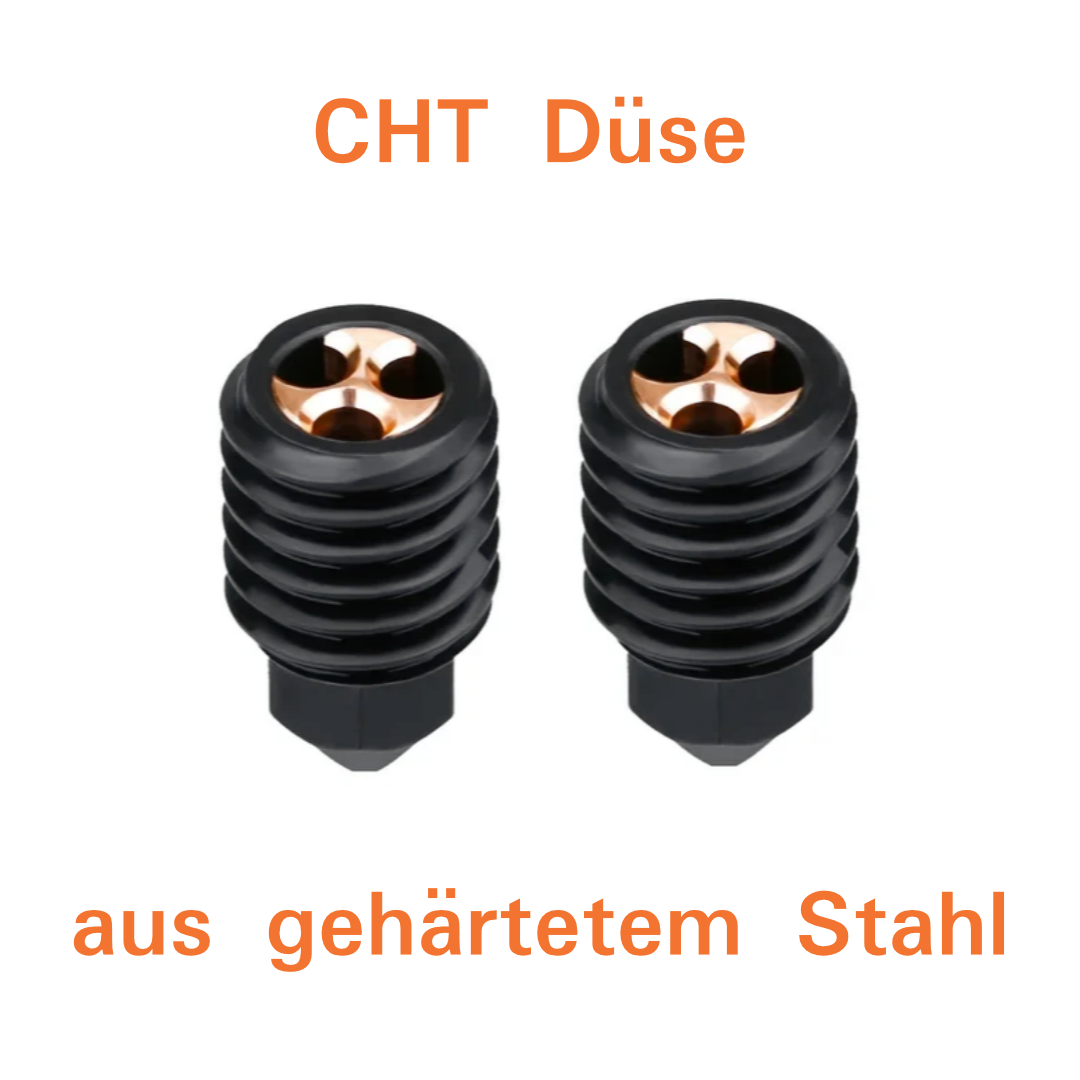 CHT Düsen (High Flow) aus gehärtetem Stahl für Bambu Lab X1/X1 Carbon & P1P/P1S - bis 320 °C - Ø 0,20mm bis 1,00mm