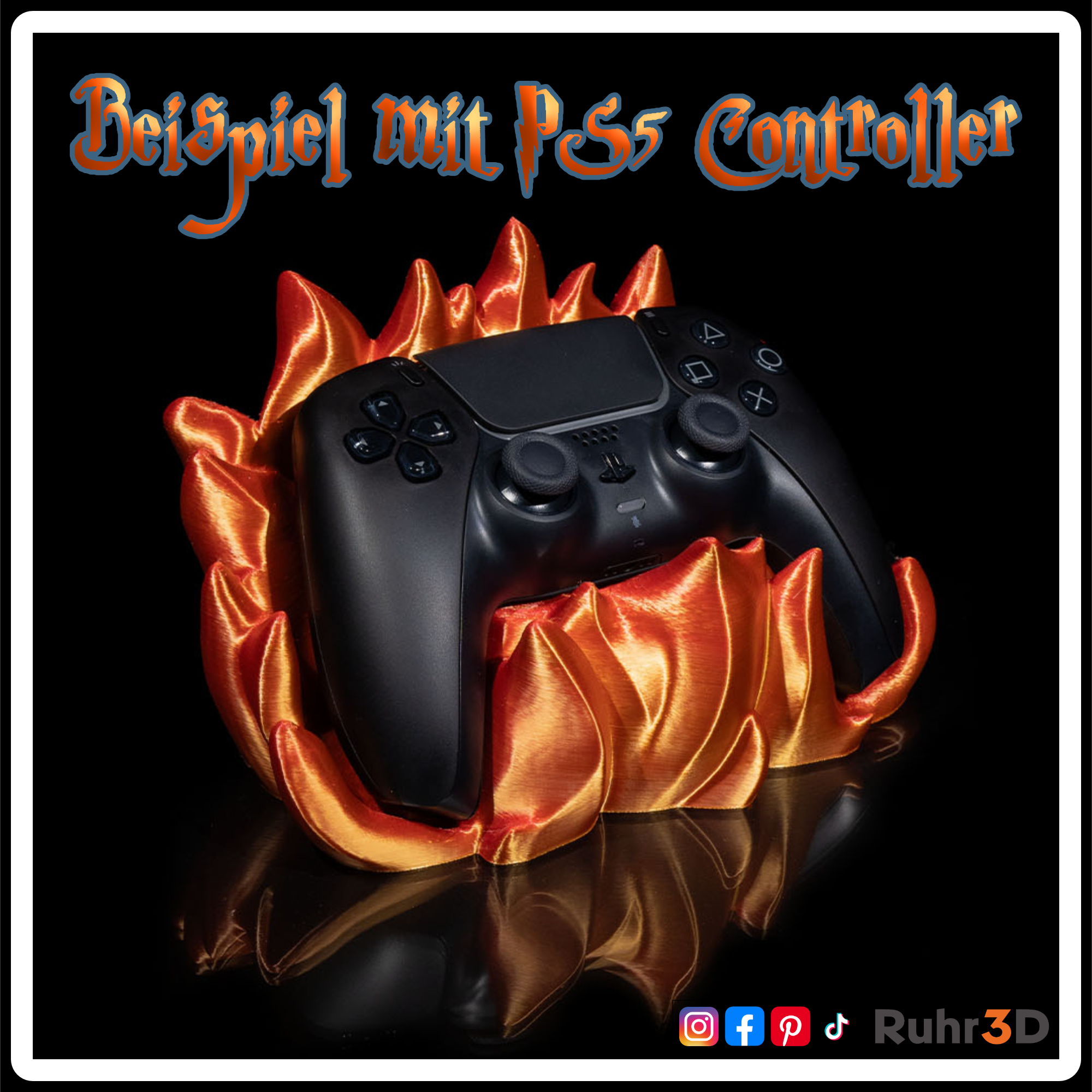 Fire Semblance • Controller Halter | Gamepad Halter | PlayStation 5 / Xbox •