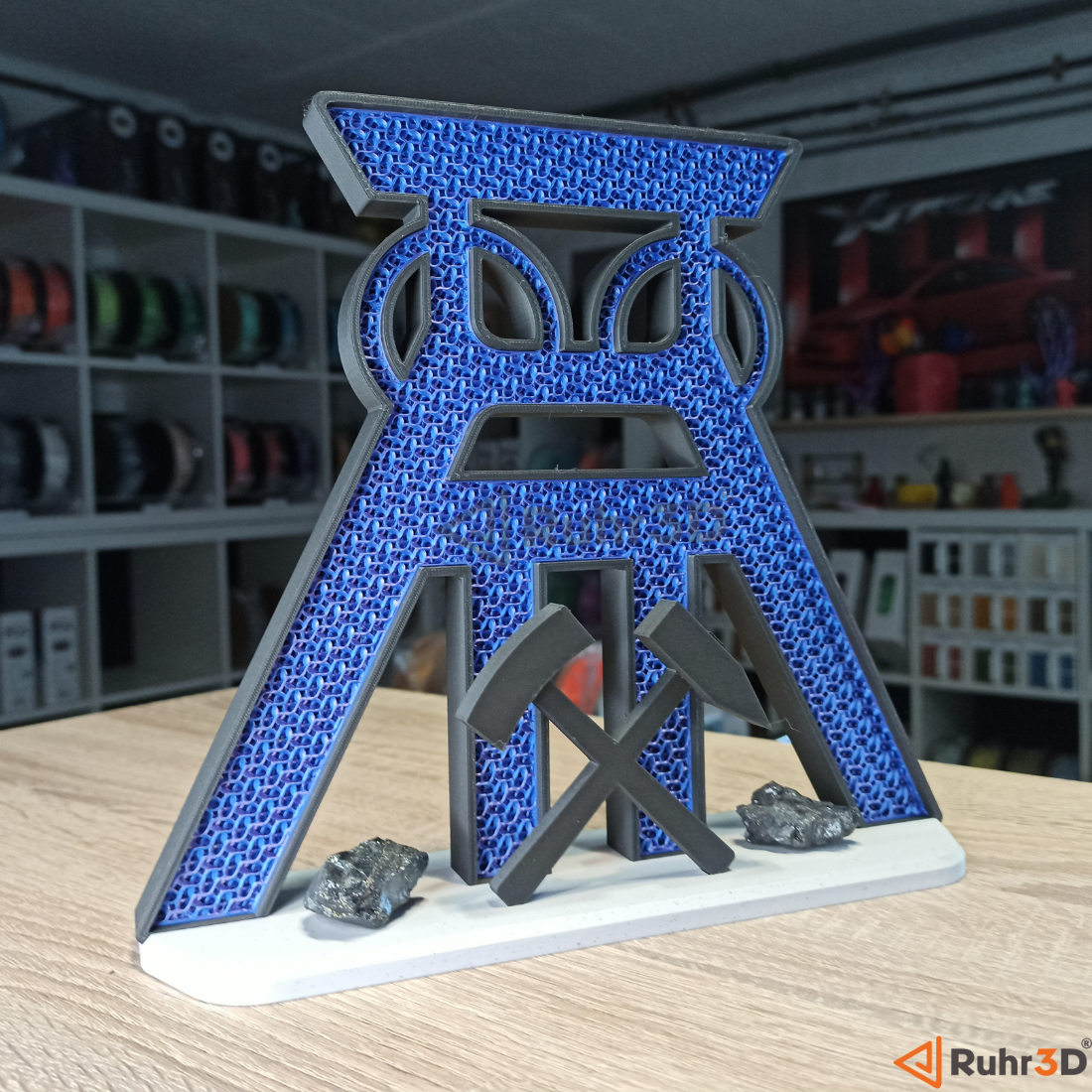 Förderturm, Schlägel & Eisen mit echter Kohle • Heimat | Ruhrgebiet | Revier | Ruhrpott | Bergbau | Kumpel | Lore •