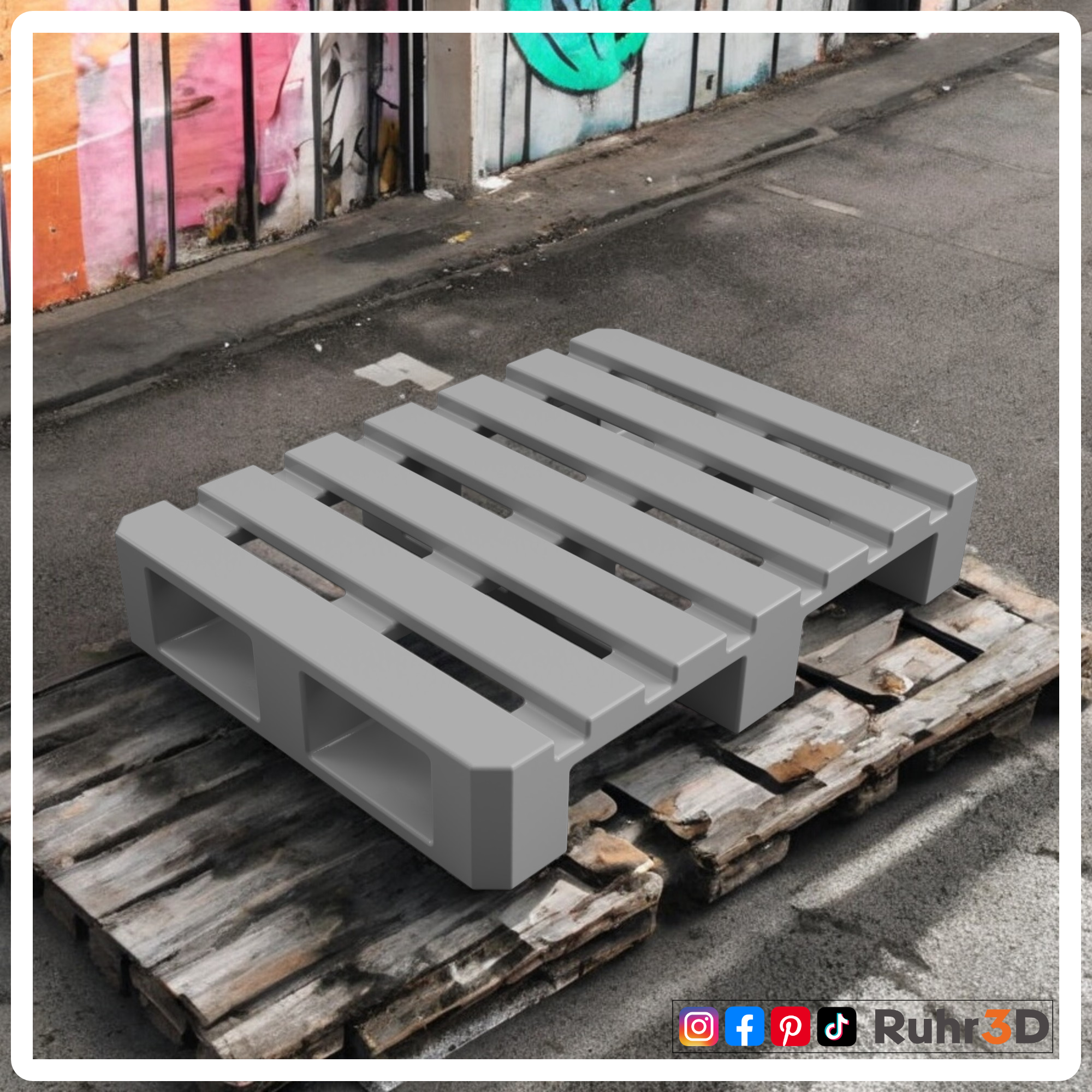 Halbpalette (Halbe Europalette) - Maßstab 1:35