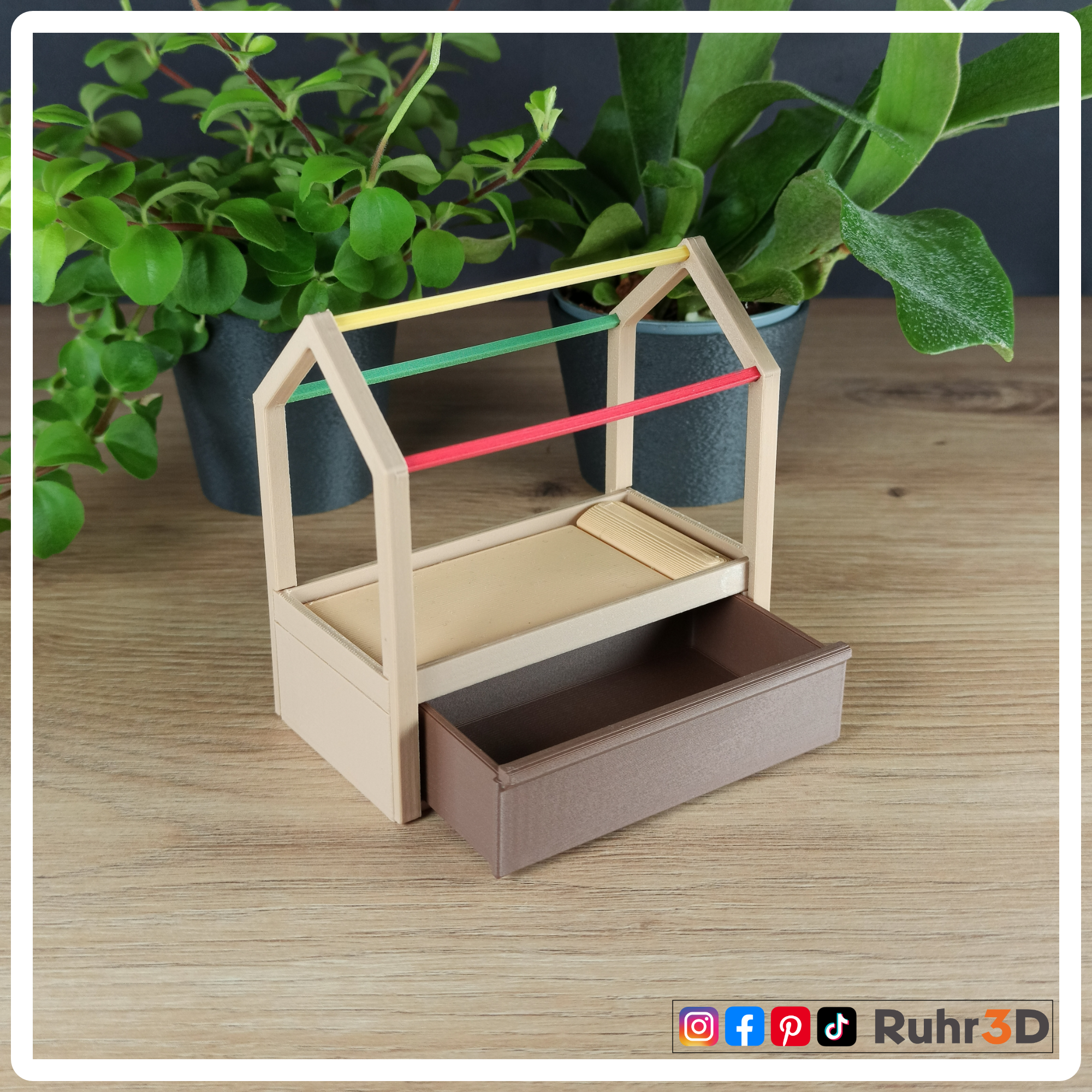 Miniatur Himmelbett - exklusiv für Dein Miniatur Kinderzimmer • Wichtel, Fee, Puppenhaus, Miniverse, Fanart, Dekoration •