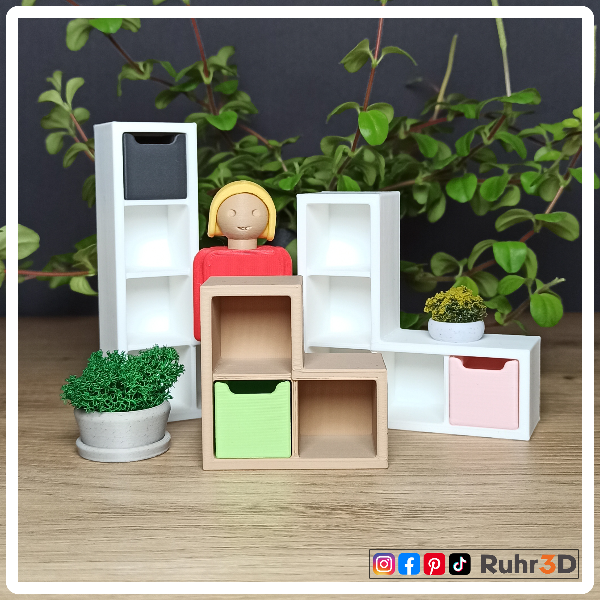 Miniatur Regal - Modell L • Wichtel • Fee • Puppenhaus • Miniverse • Fanart • Dekoration •