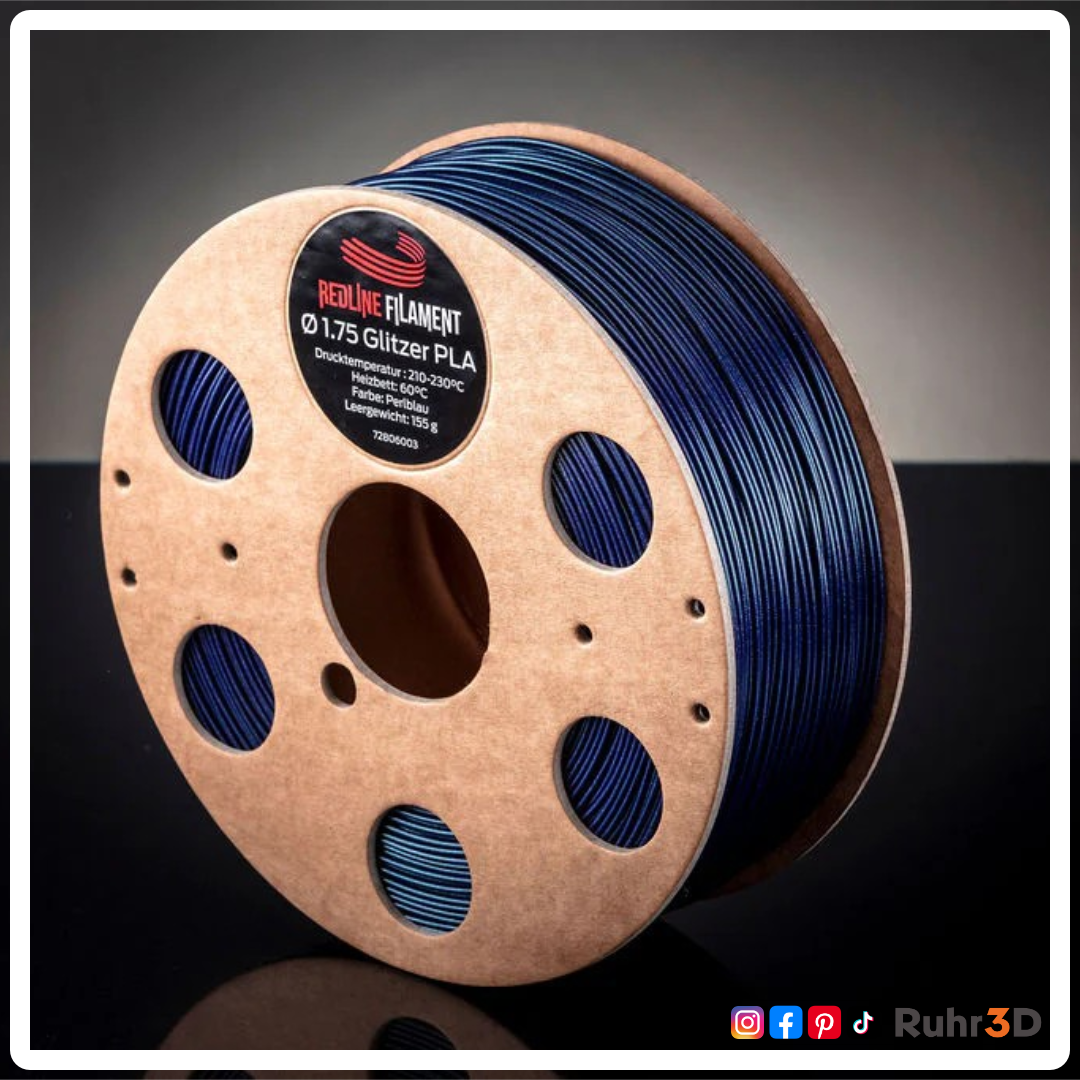 PLA Glitzer - Perlblau - 1,75mm / 1,0kg