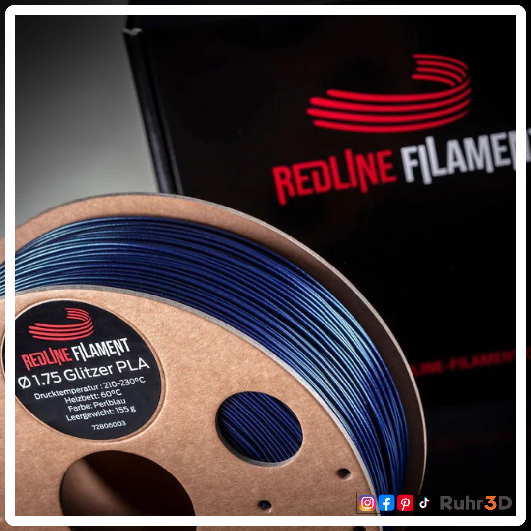 PLA Glitzer - Perlblau - 1,75mm / 1,0kg