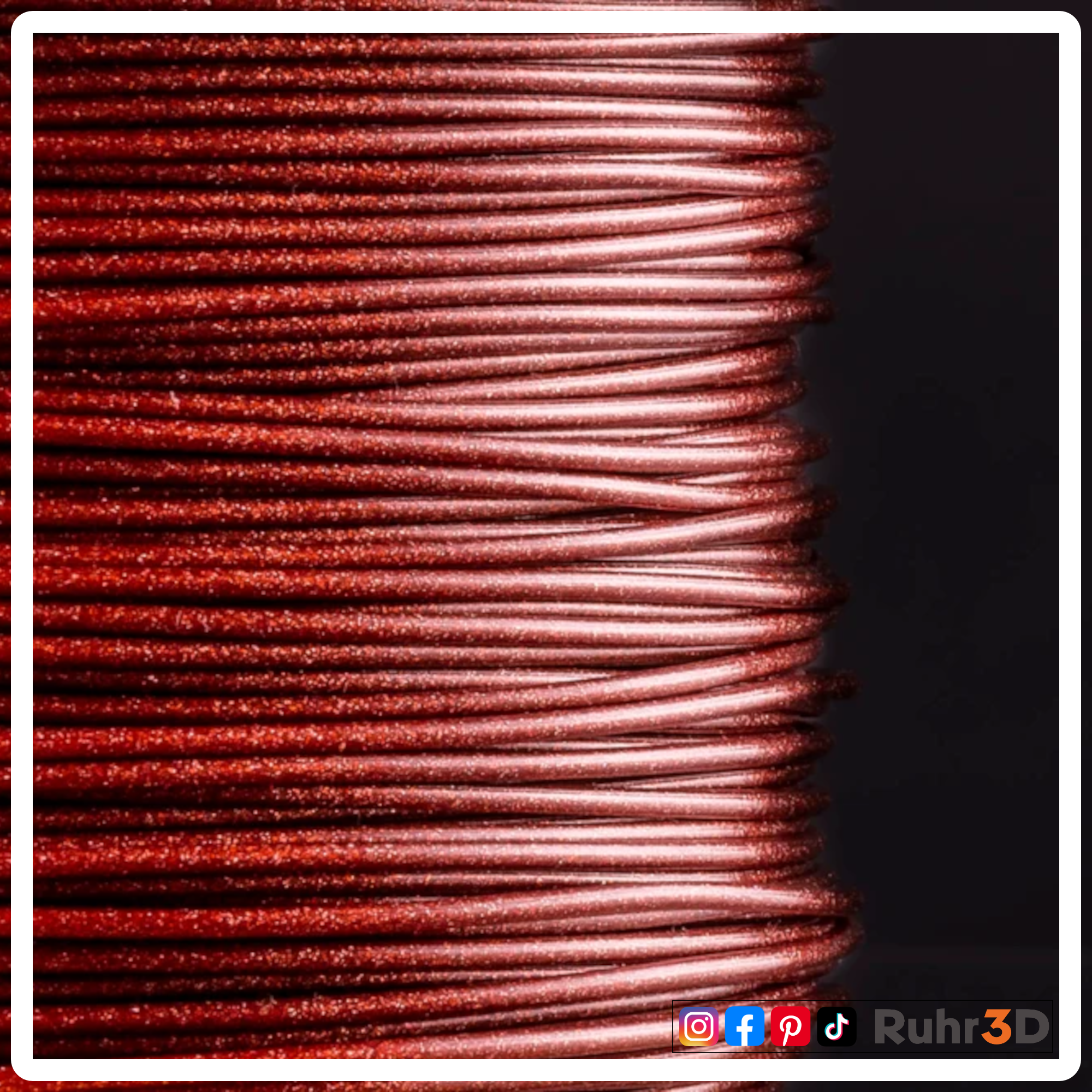 PLA Glitzer - Rotorange - 1,75mm / 1,0kg