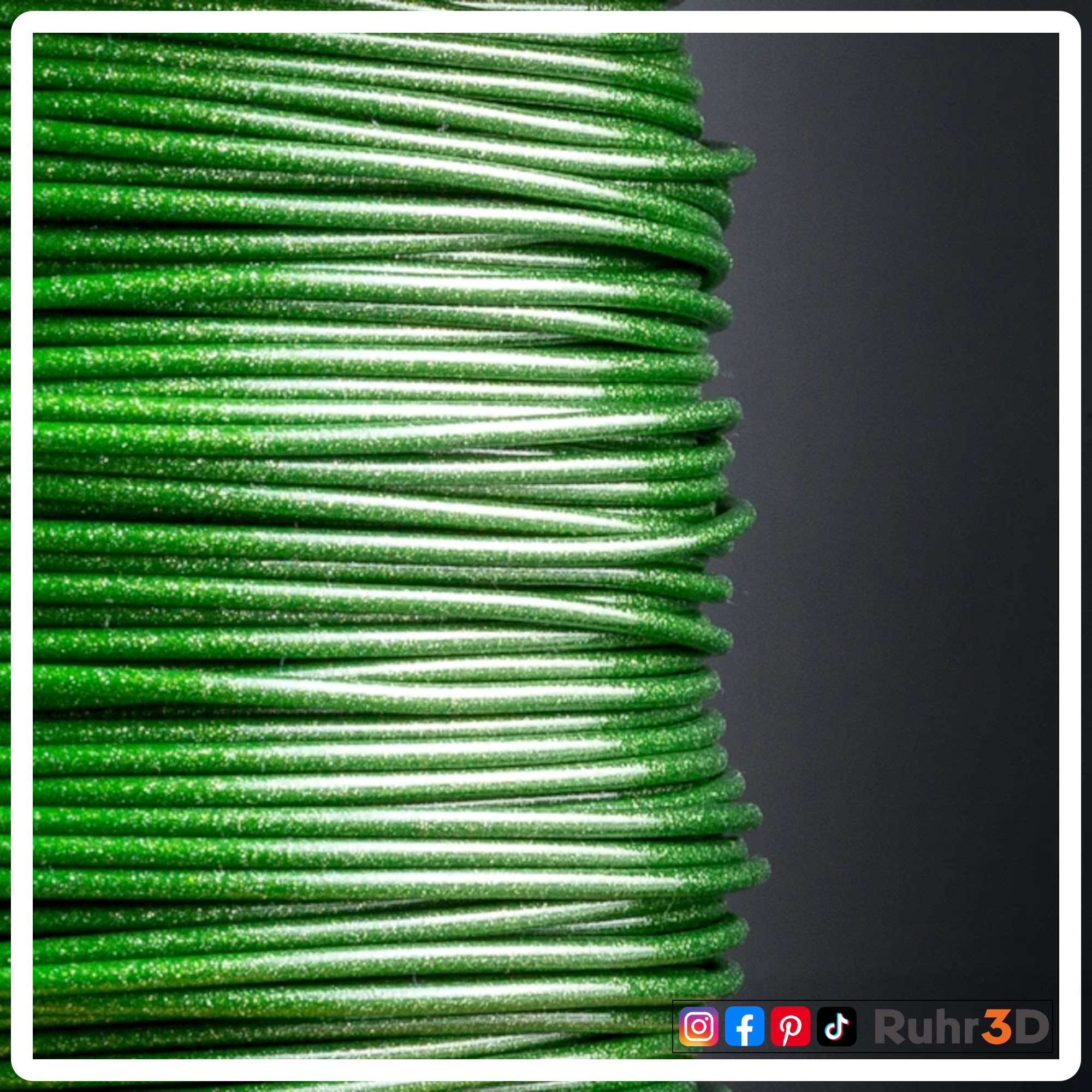 PLA Glitzer - Smaragdgrün - 1,75mm / 1,0kg