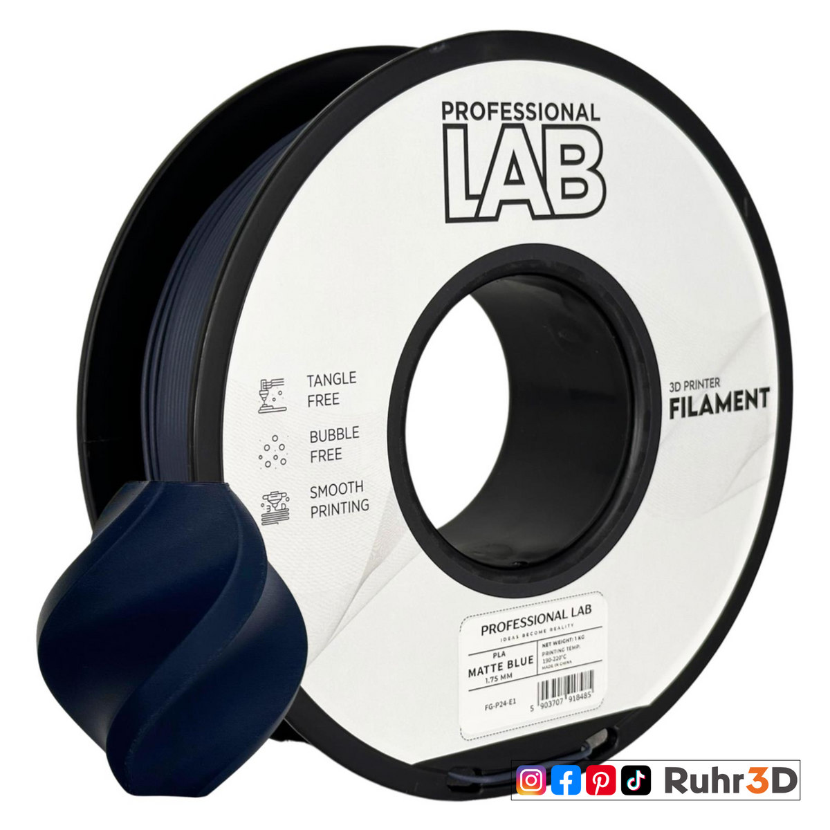 PLA Matt - Blue - 1,75mm / 1,0kg