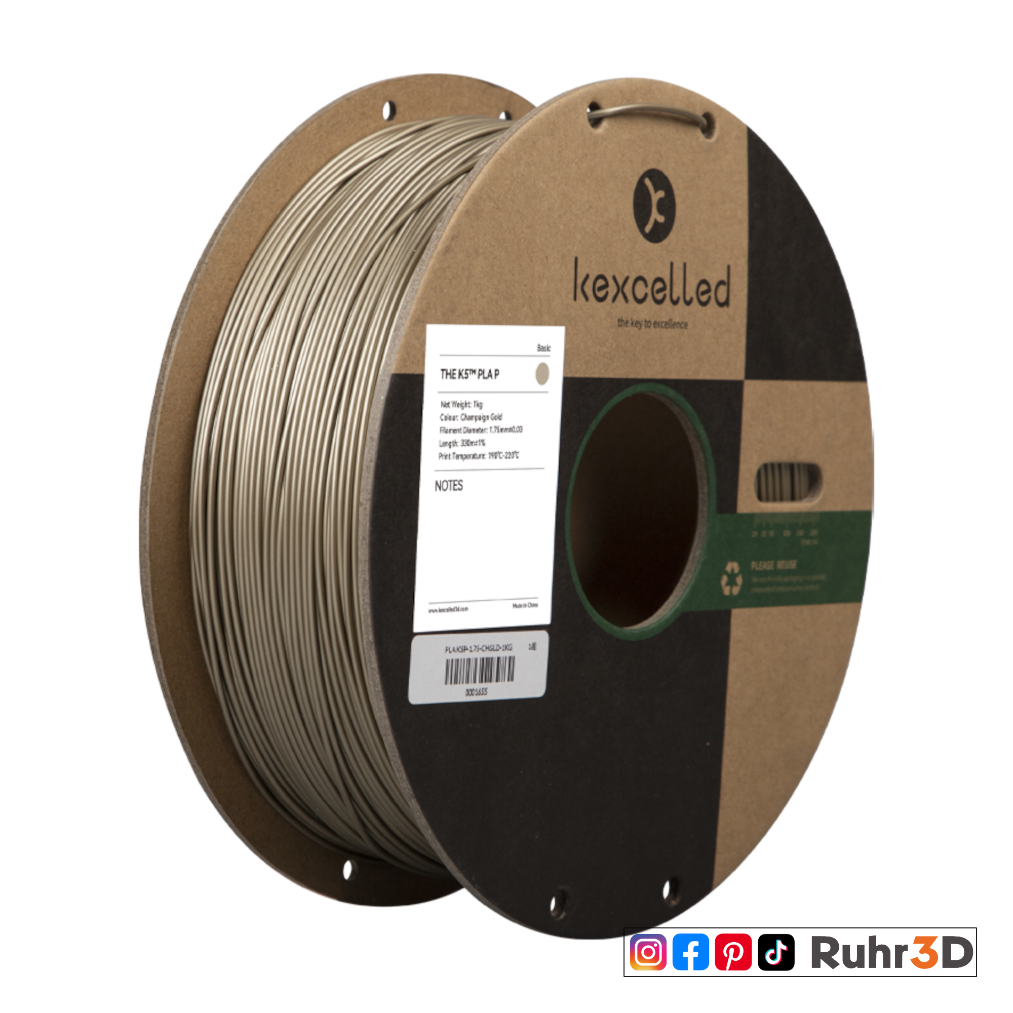 PLA Metallic - Champaign Gold - 1,75mm / 1,0kg