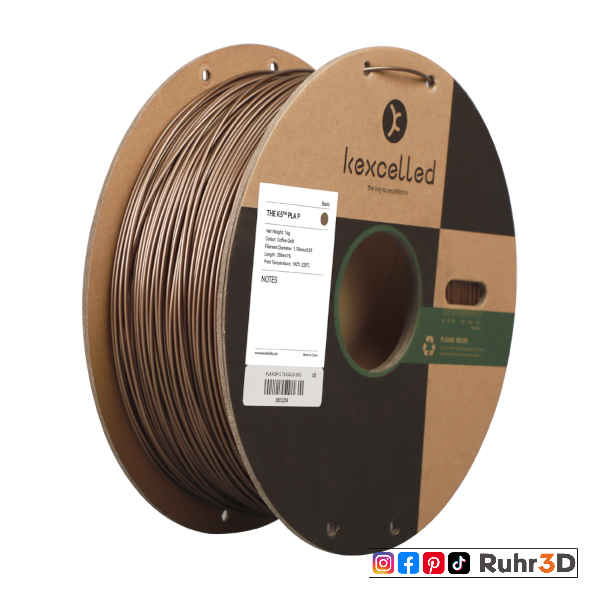 PLA Metallic - Coffee Gold - 1,75mm / 1,0kg