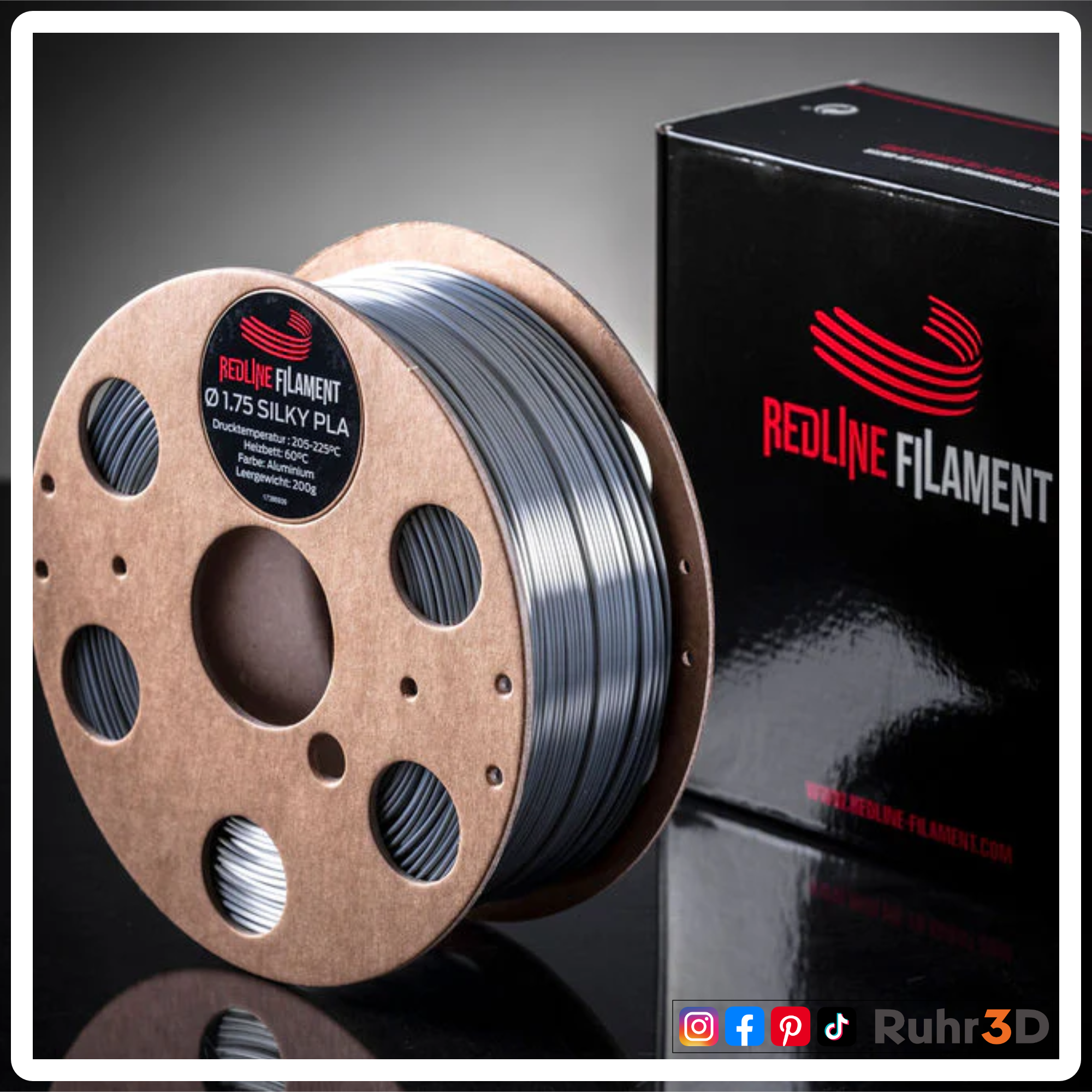 PLA Silk - Aluminium - 1,75mm / 1,0kg