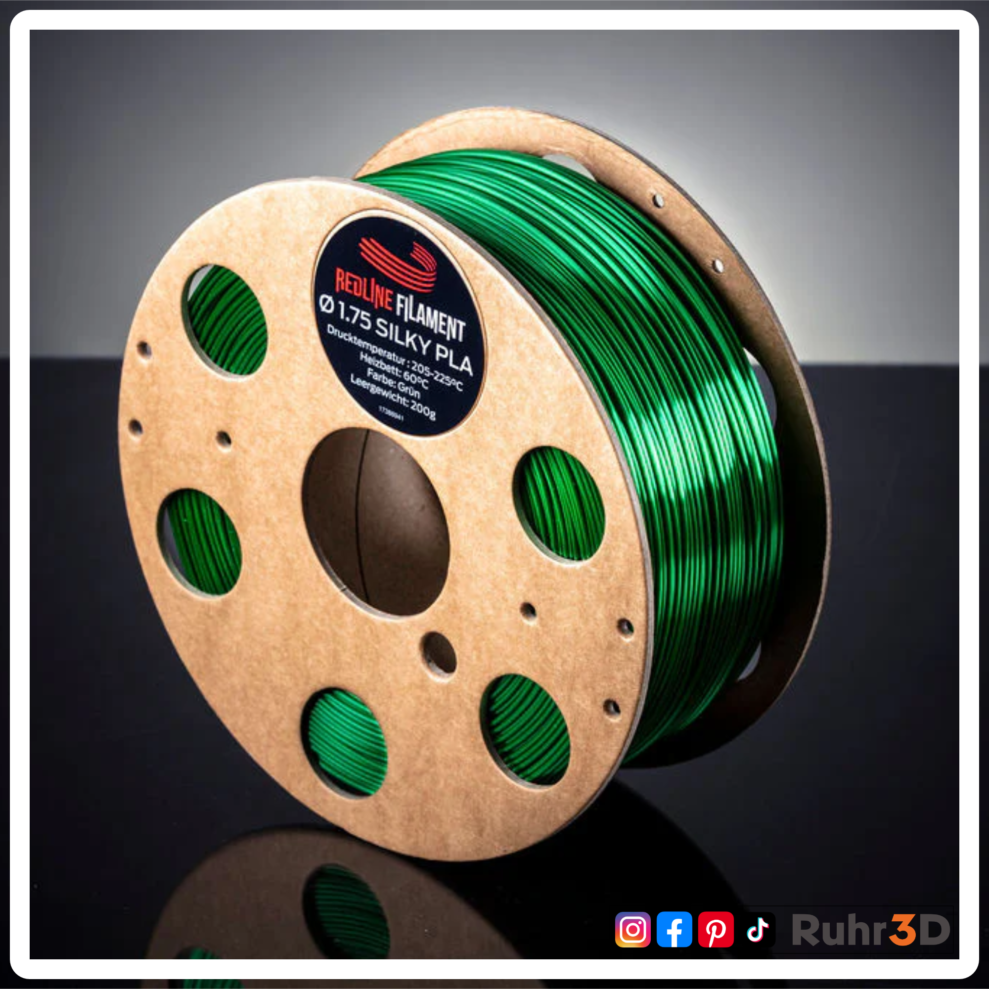 PLA Silk - Grün - 1,75mm / 1,0kg