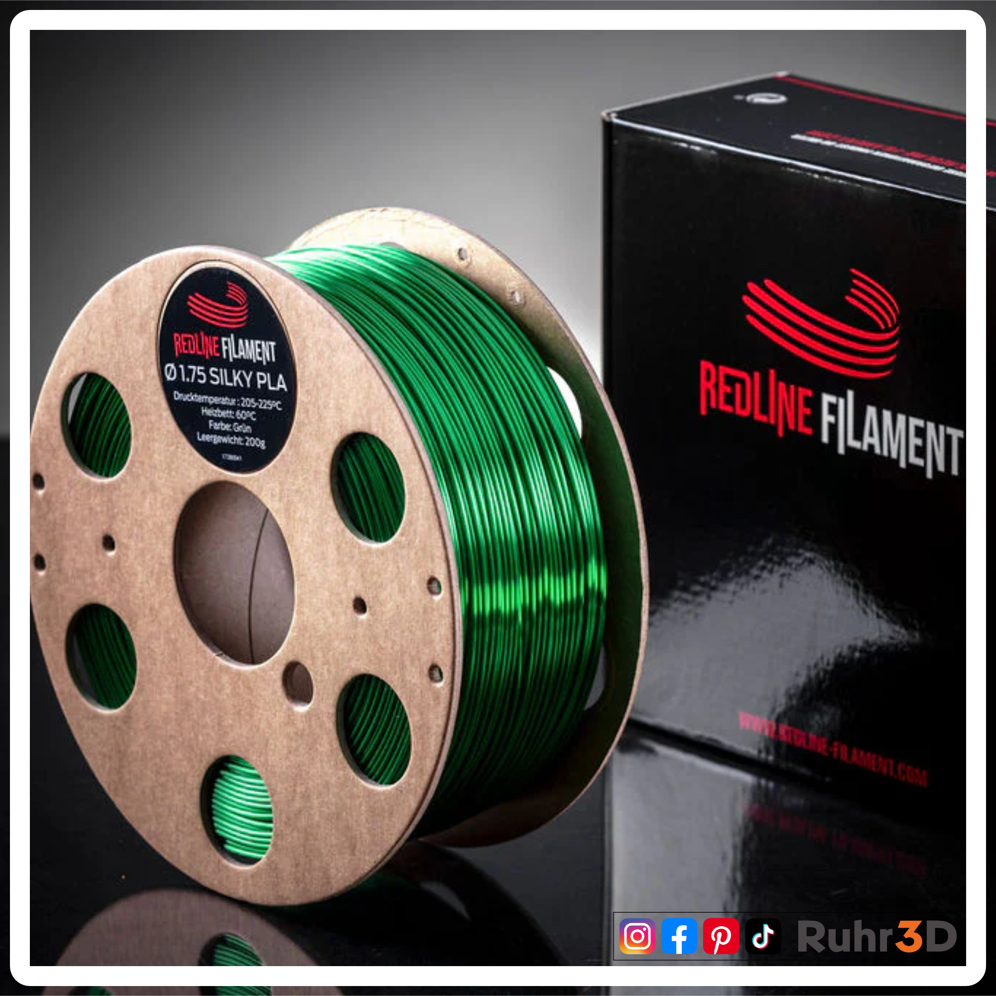 PLA Silk - Grün - 1,75mm / 1,0kg