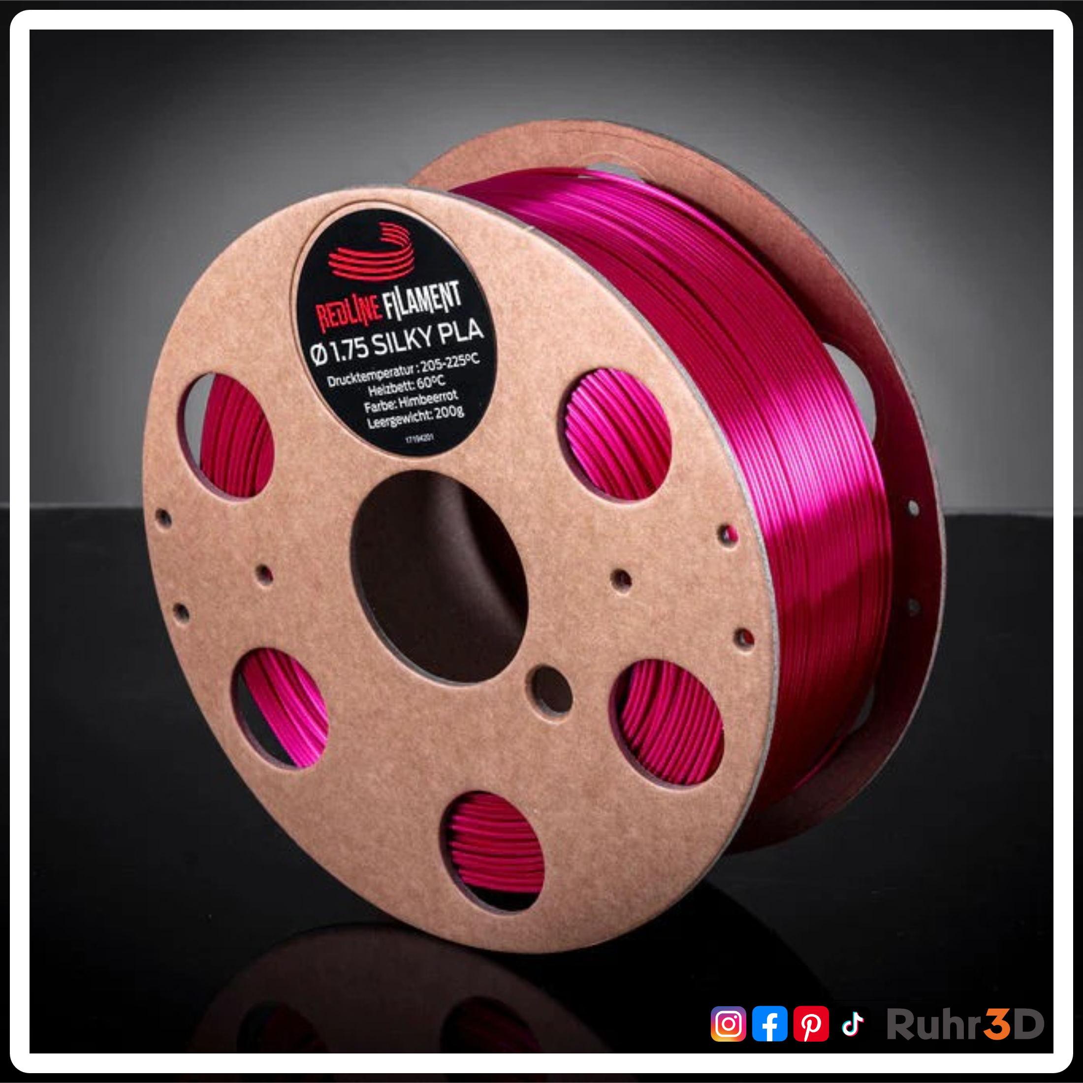 PLA Silk - Himbeerrot - 1,75mm / 0,5kg