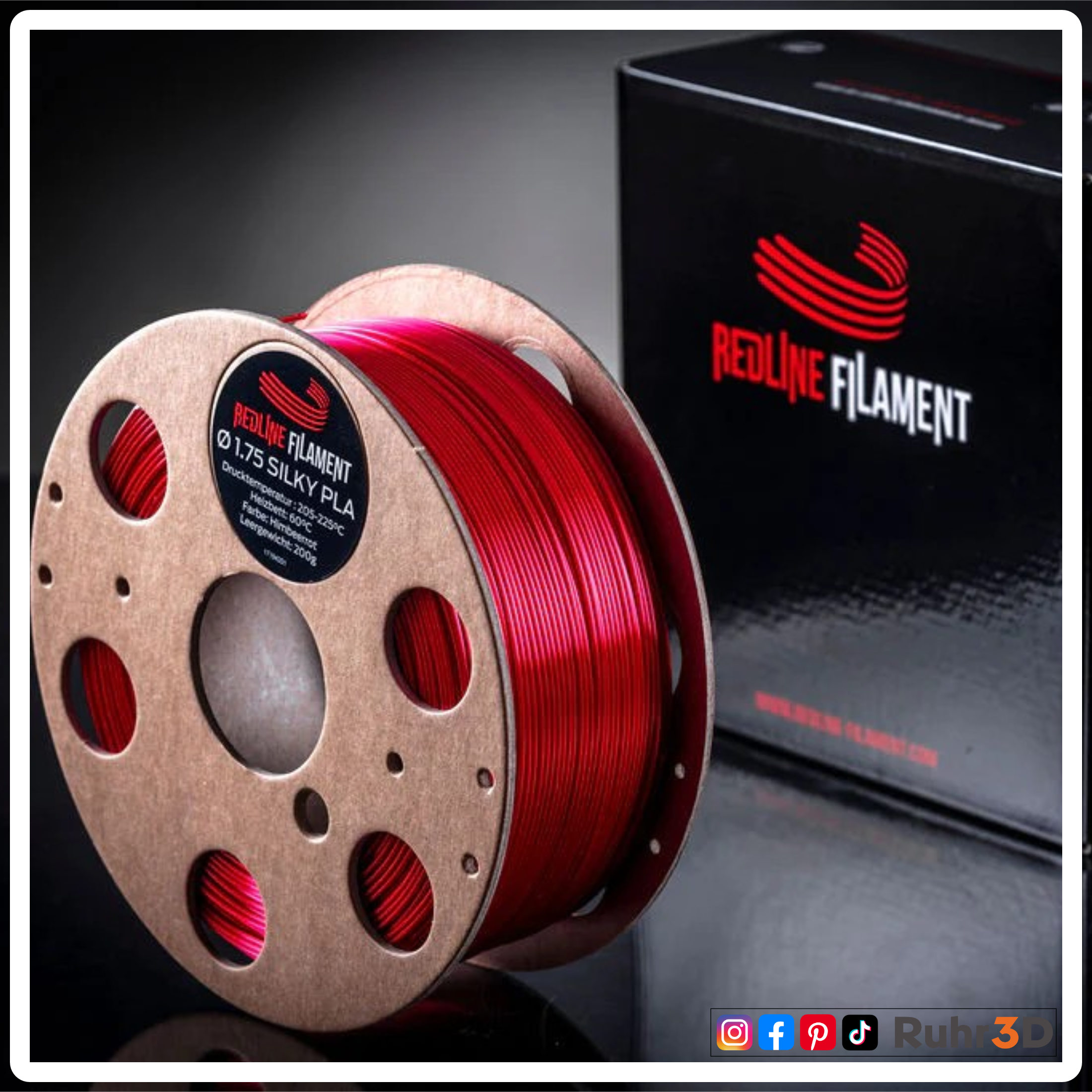 PLA Silk - Himbeerrot - 1,75mm / 0,5kg