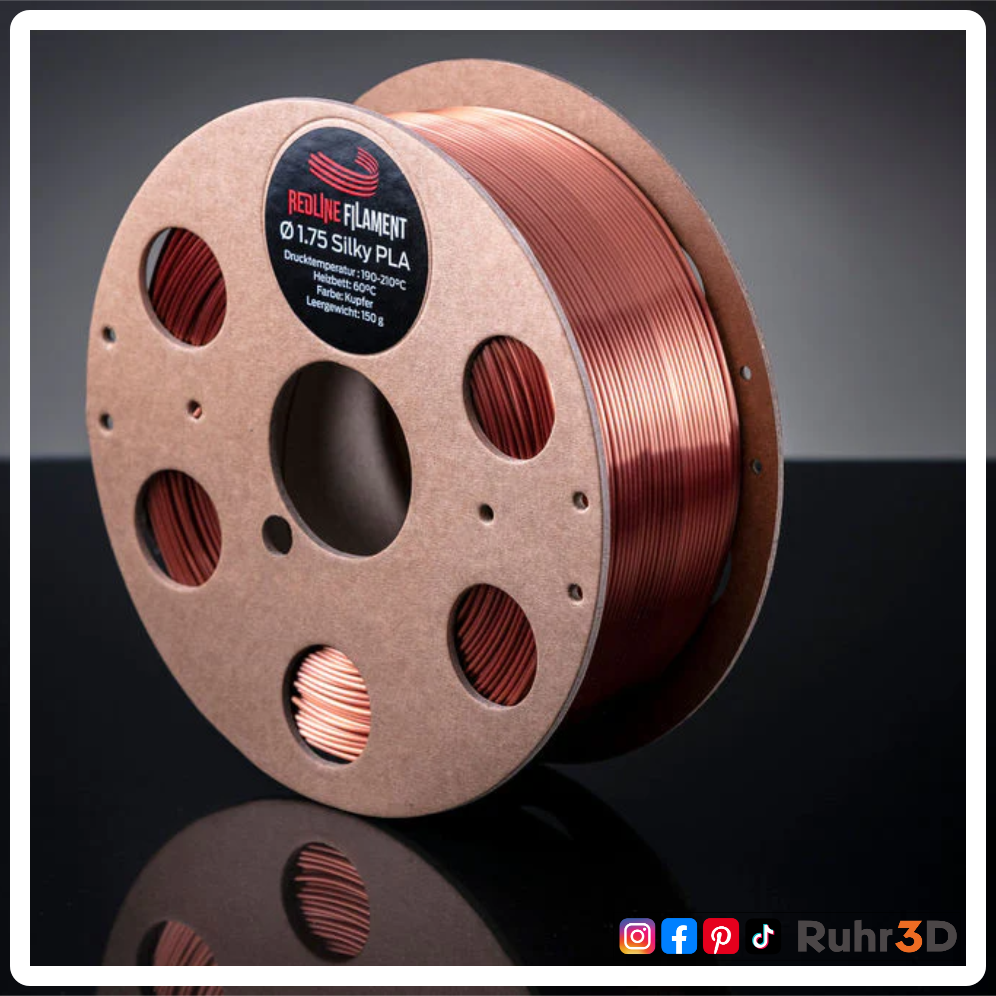 PLA Silk - Kupfer - 1,75mm / 1,0kg