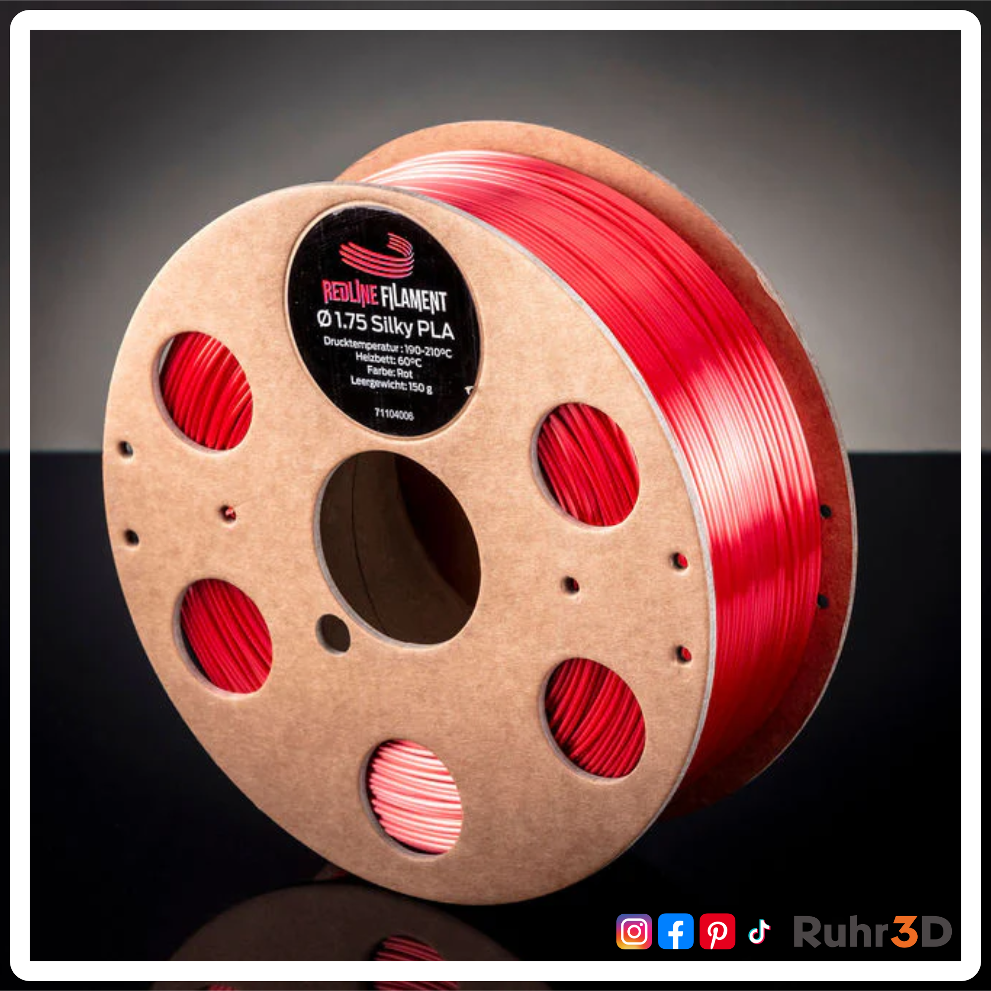 PLA Silk - Rot - 1,75mm / 1,0kg