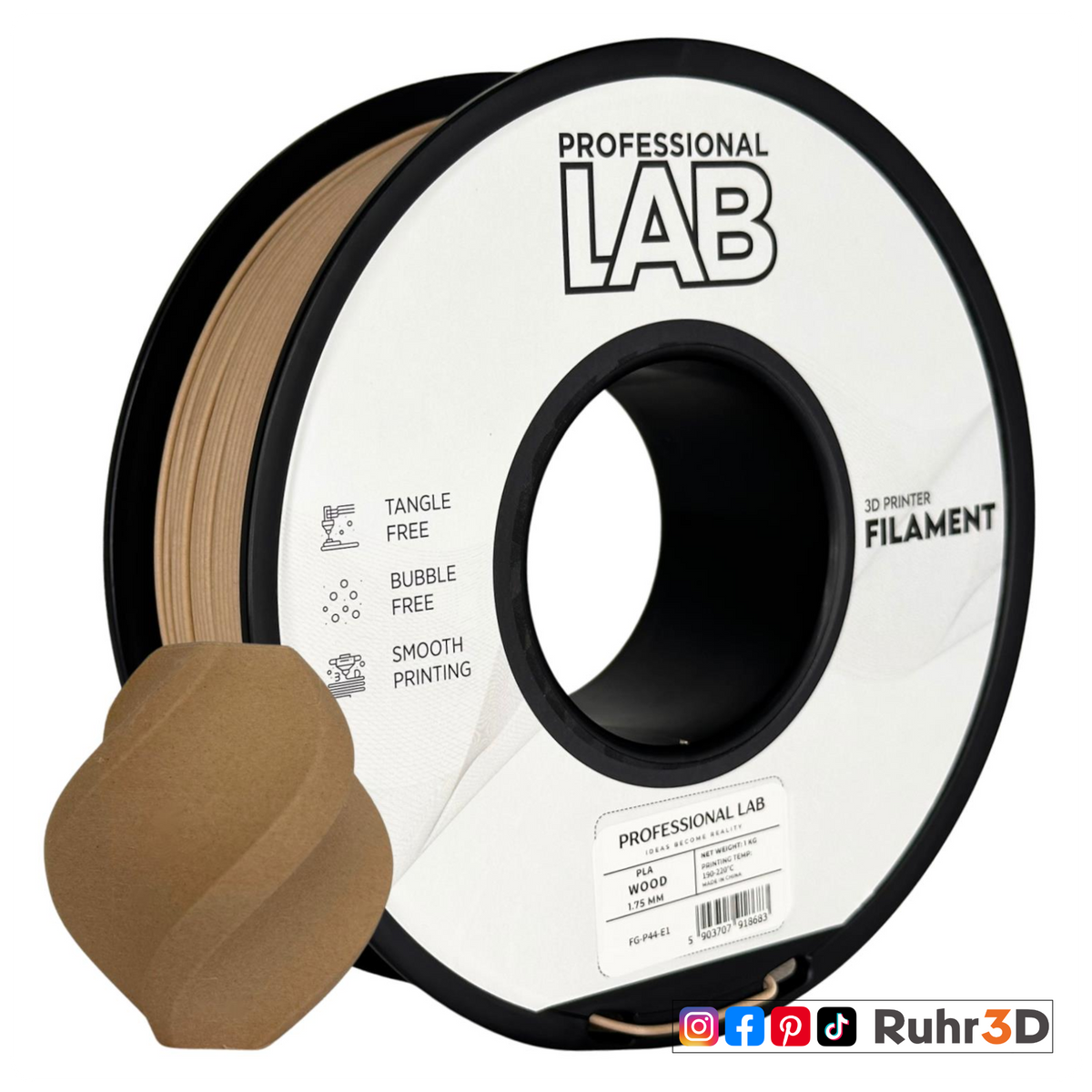 PLA Wood - Wood - 1,75mm / 1,0kg