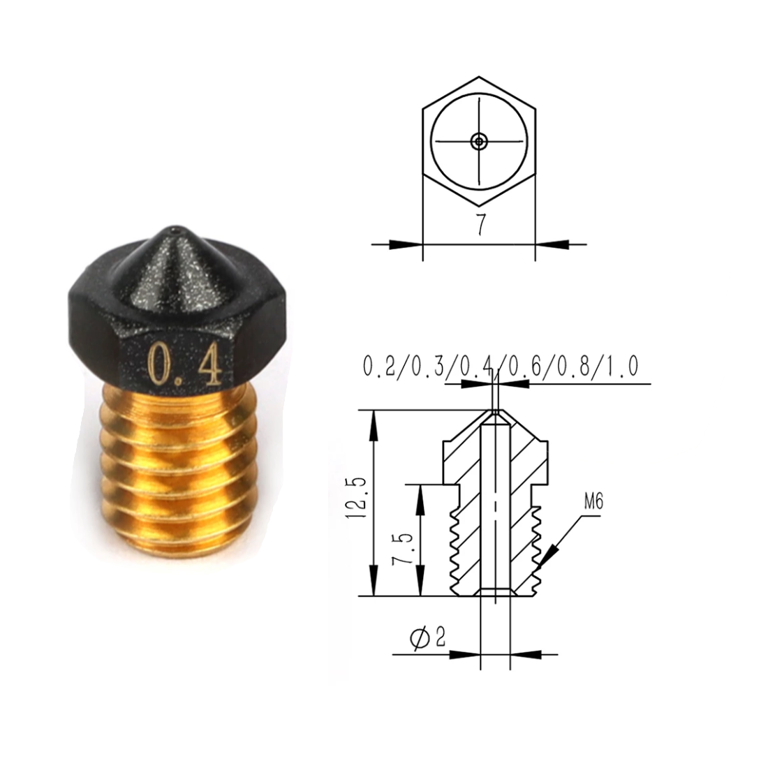 Düsen aus Messing, PTFE beschichtet - Ø 0,20mm bis 0,80mm