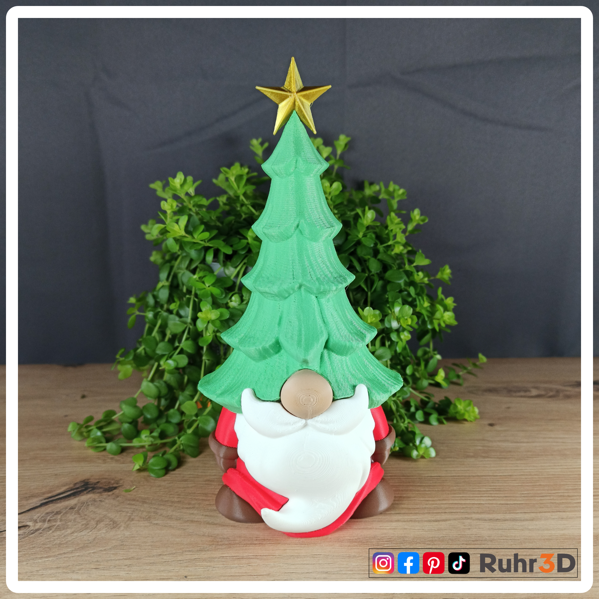 Kiefernkopf-Gnom • Weihnachtsdeko • Winterdeko • Advent • Winterwald •