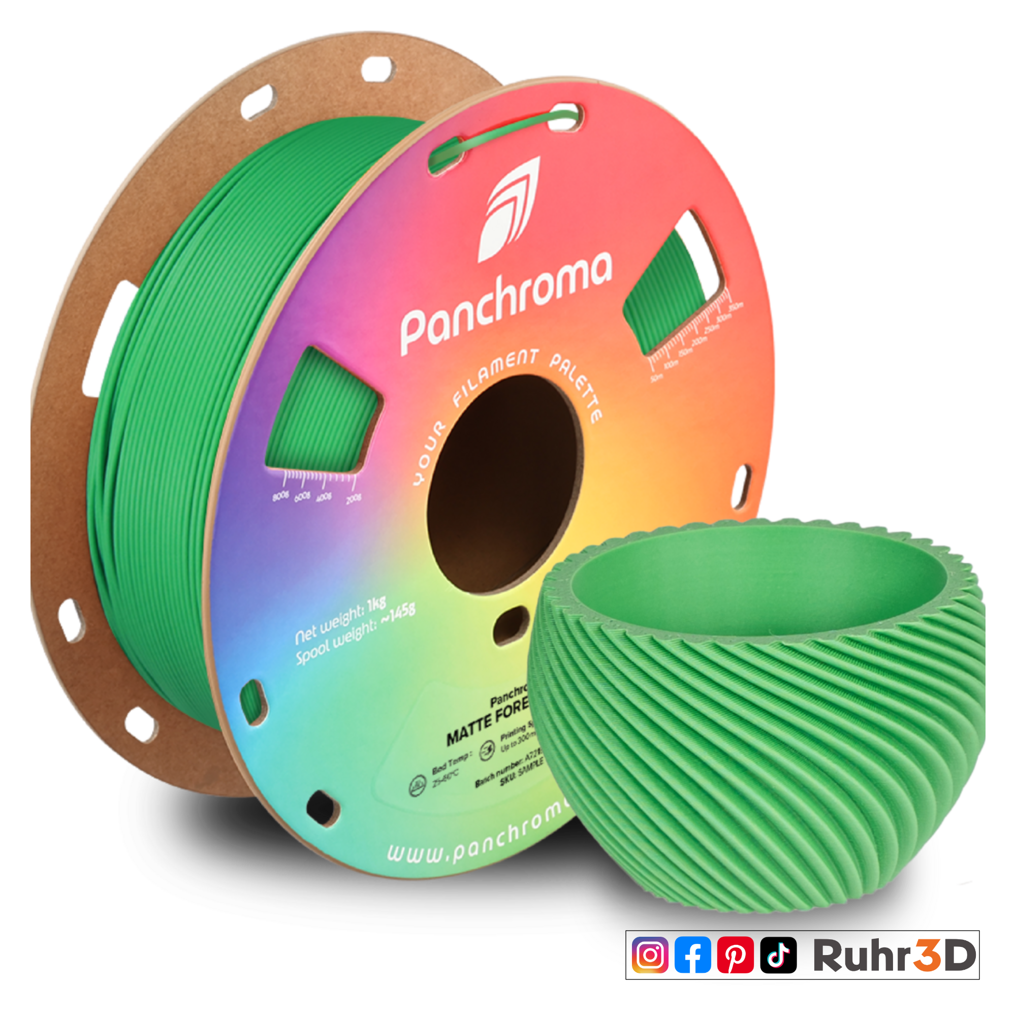 PLA Matt - Forest Green - 1,75mm / 1,0kg