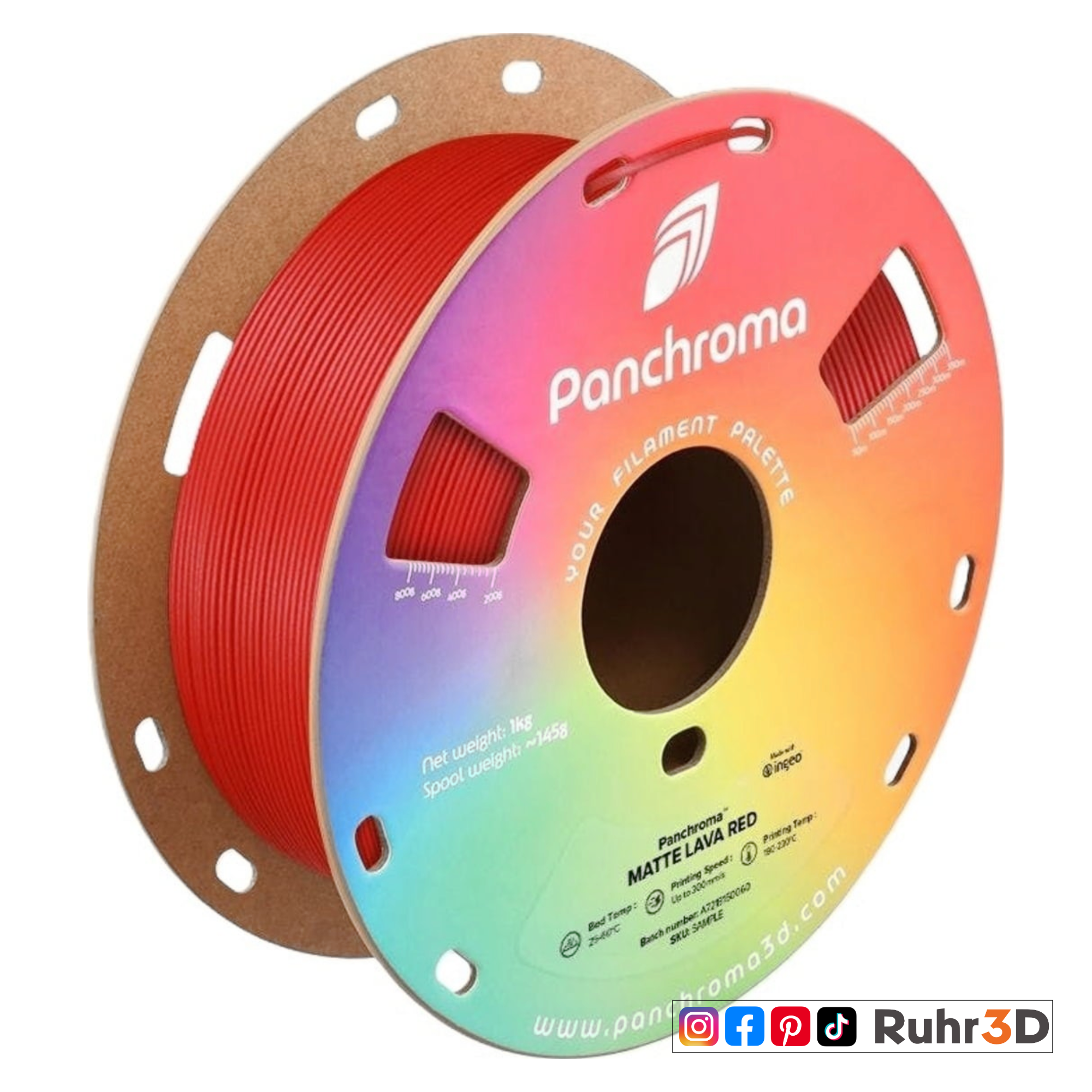 PLA Matt - Lava Red - 1,75mm / 1,0kg