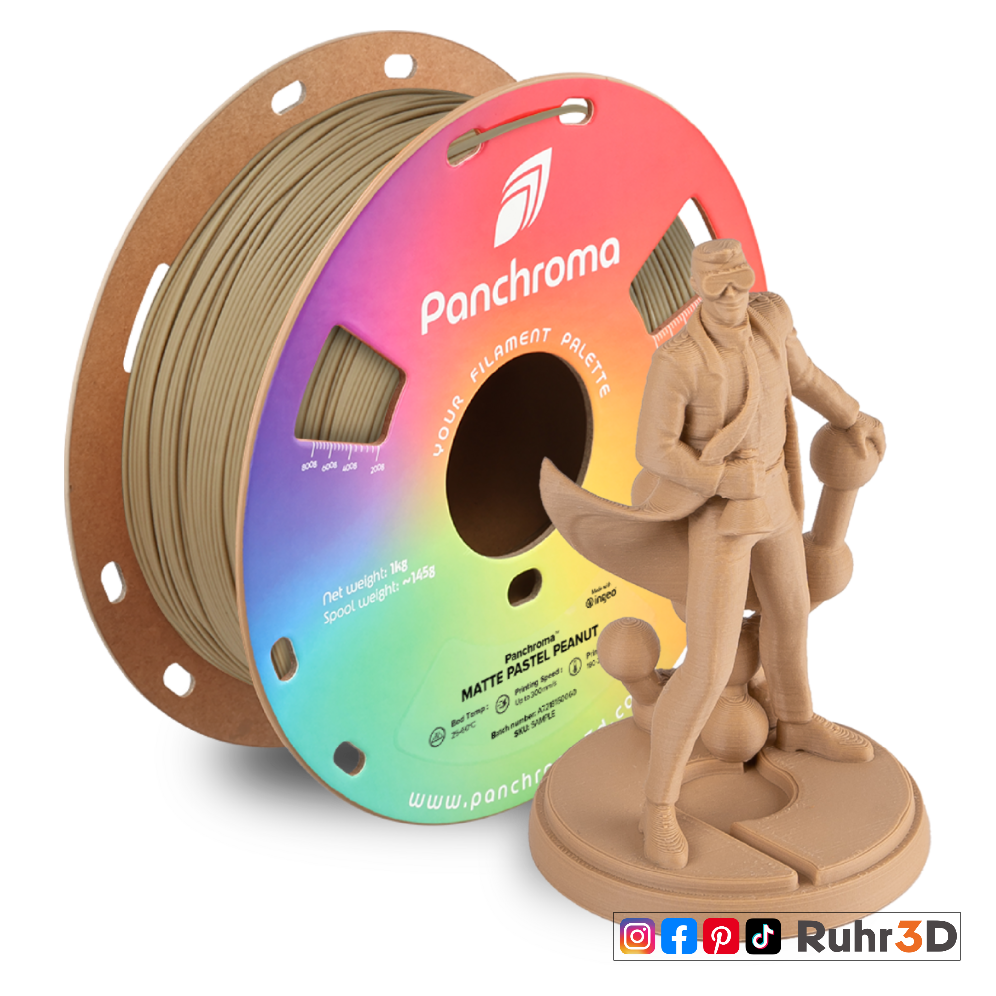 PLA Matt - Pastel Peanut - 1,75mm / 1,0kg