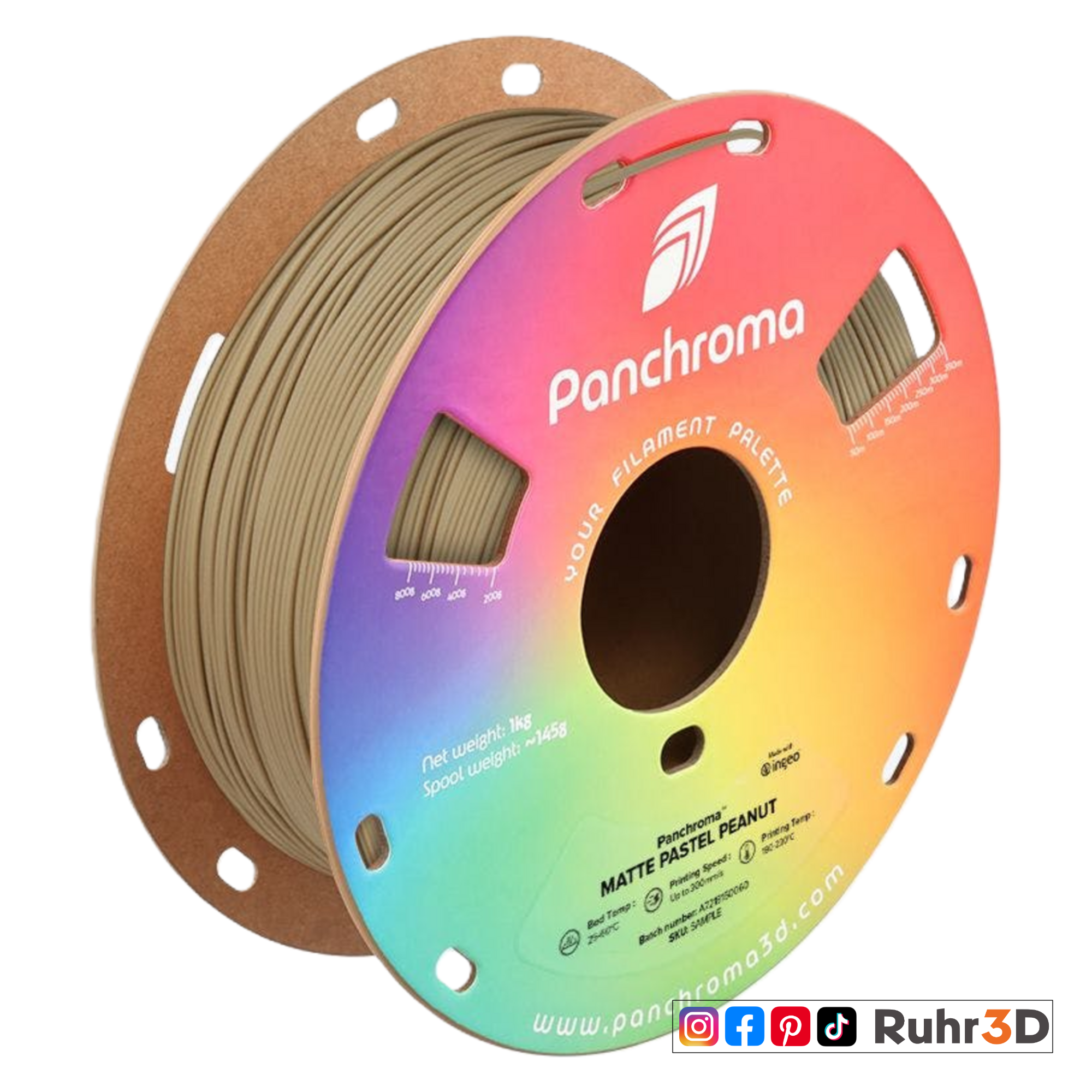 PLA Matt - Pastel Peanut - 1,75mm / 1,0kg