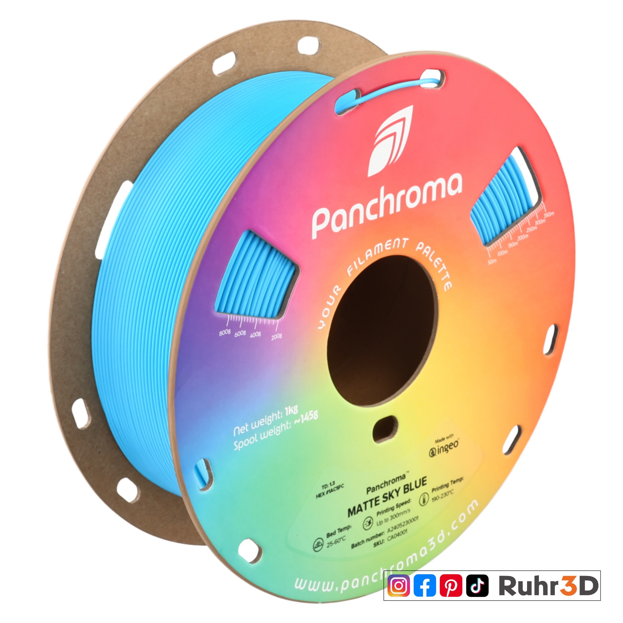 PLA Matt - Sky Blue - 1,75mm / 1,0kg