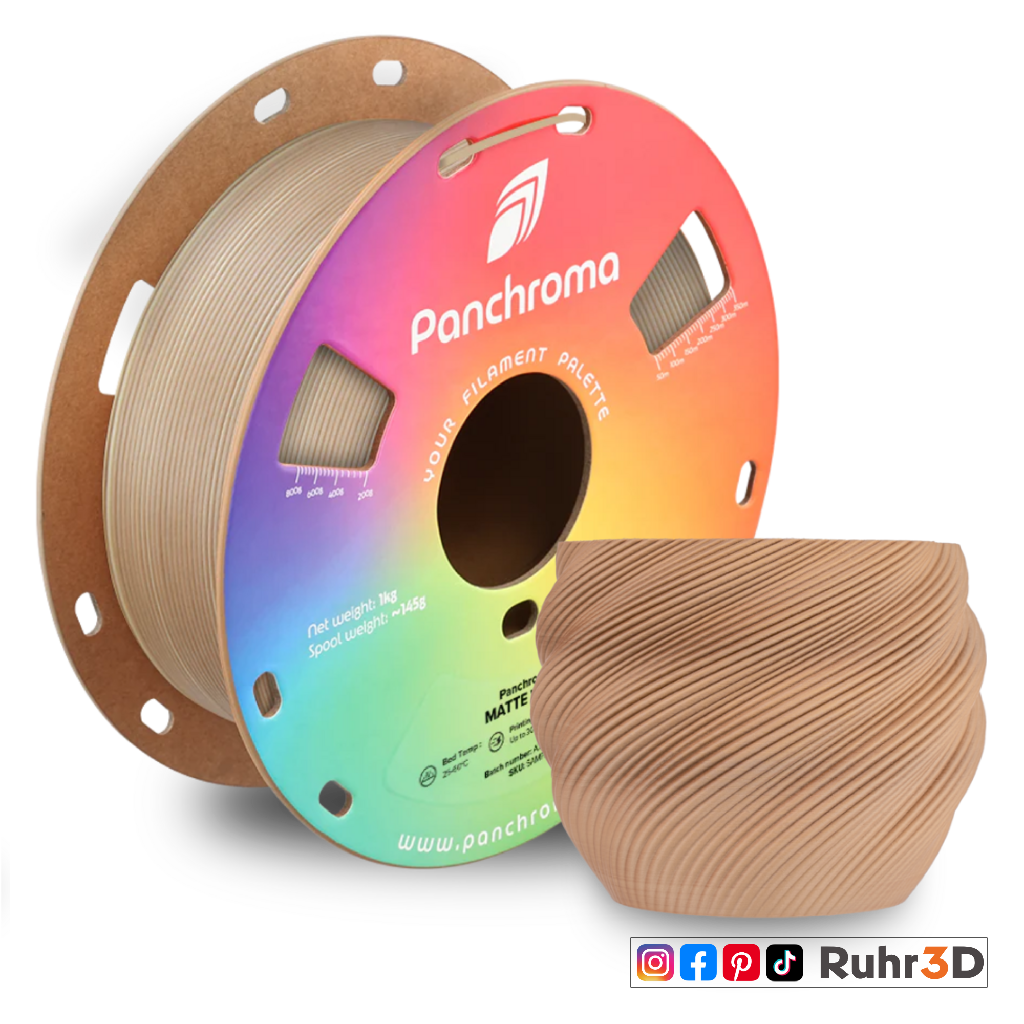 PLA Dual Gradient - Matte Wood - 1,75mm / 1,0kg