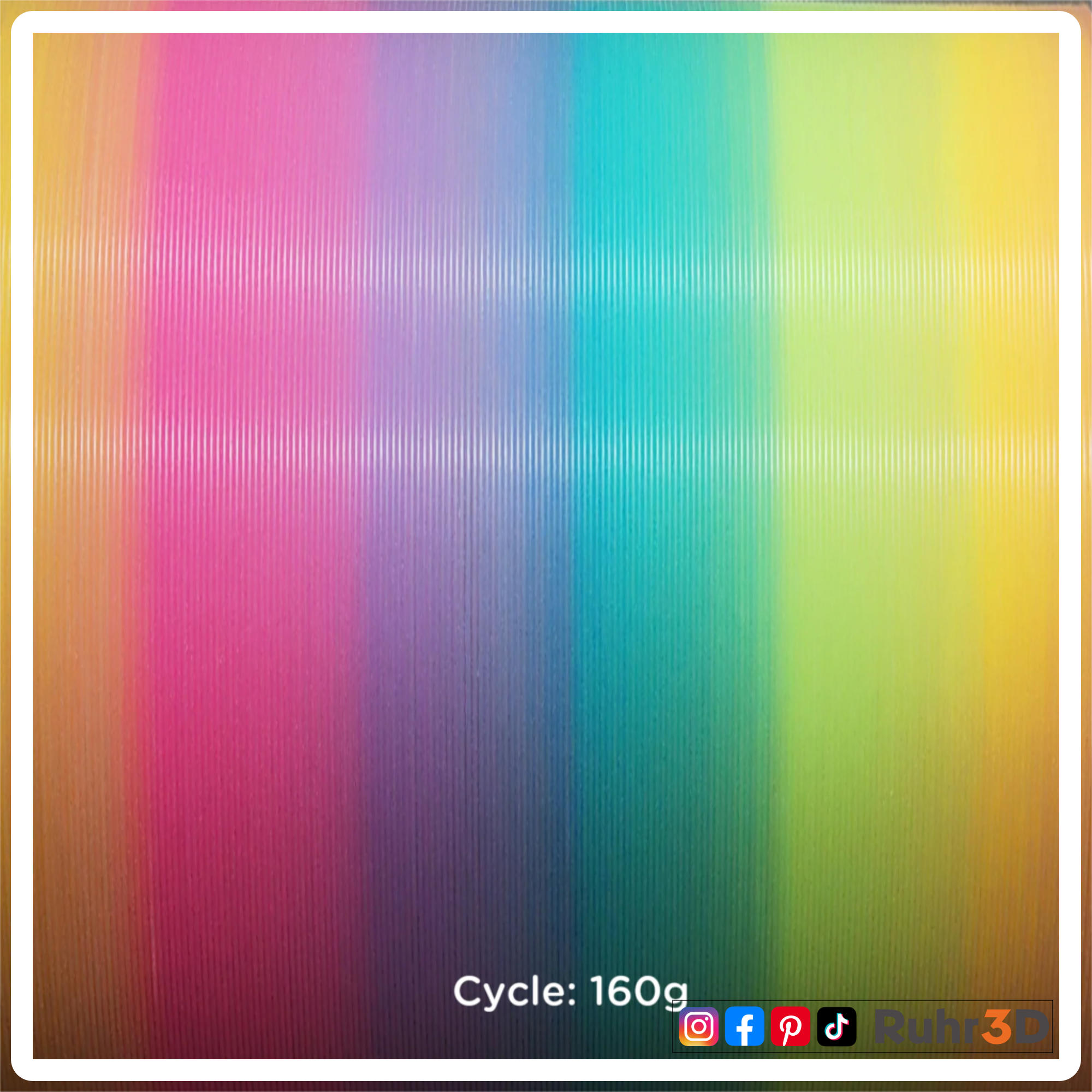 PLA Gradient - Luminous Rainbow - 1,75mm / 1,0kg