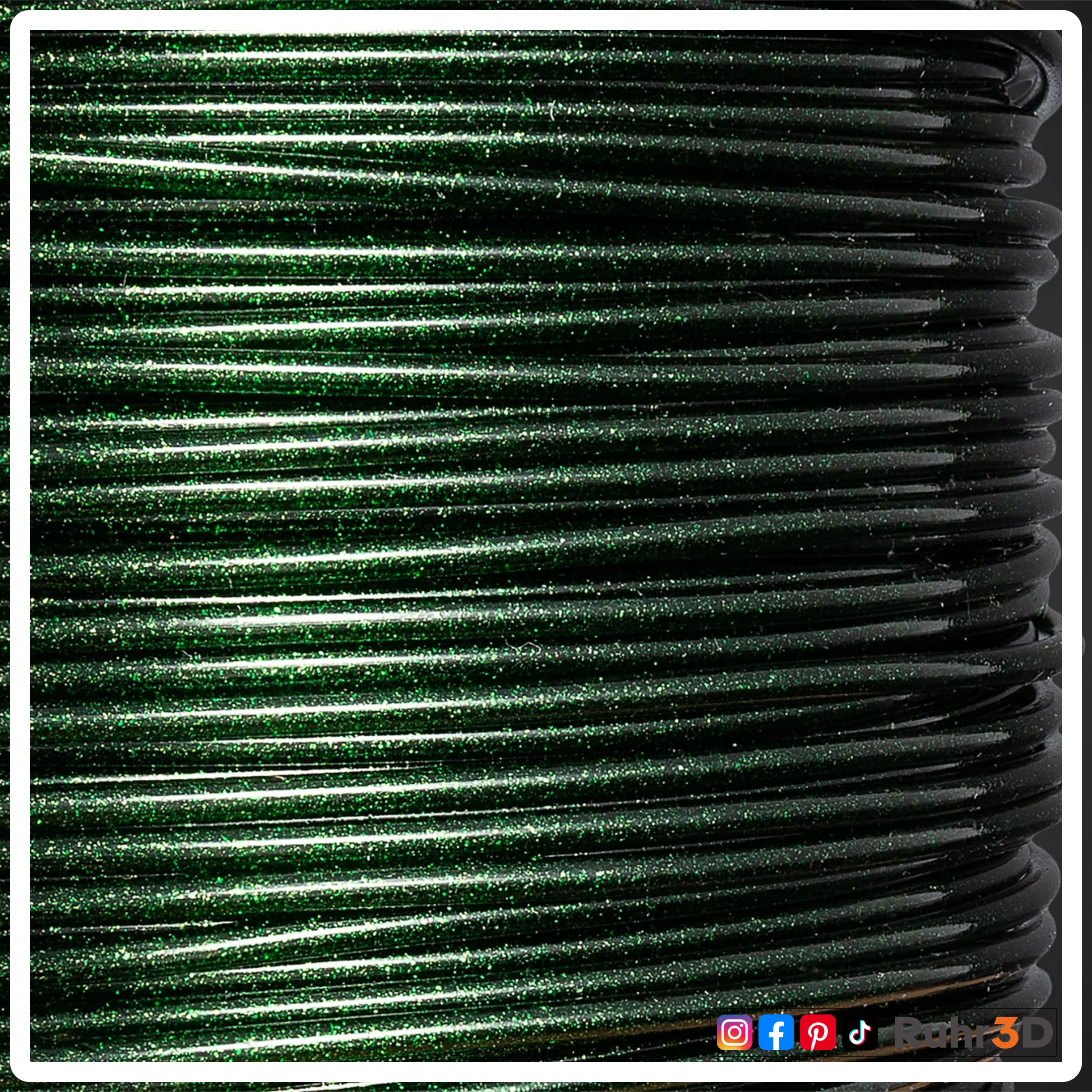 PLA Glitzer - Flip Flop Grün - 1,75mm / 1,0kg