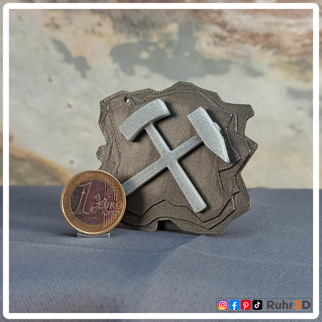 Schlüsselanhänger Schlägel & Eisen auf Kohle • Heimat | Ruhrgebiet | Revier | Ruhrpott | Bergbau | Kumpel | Lore •