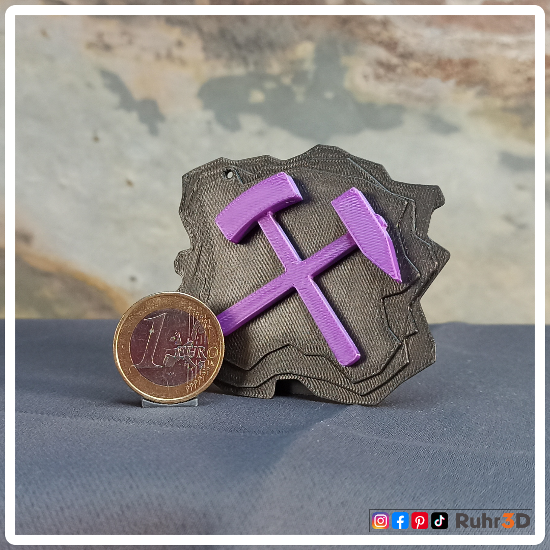 Schlüsselanhänger Schlägel & Eisen auf Kohle • Heimat | Ruhrgebiet | Revier | Ruhrpott | Bergbau | Kumpel | Lore •