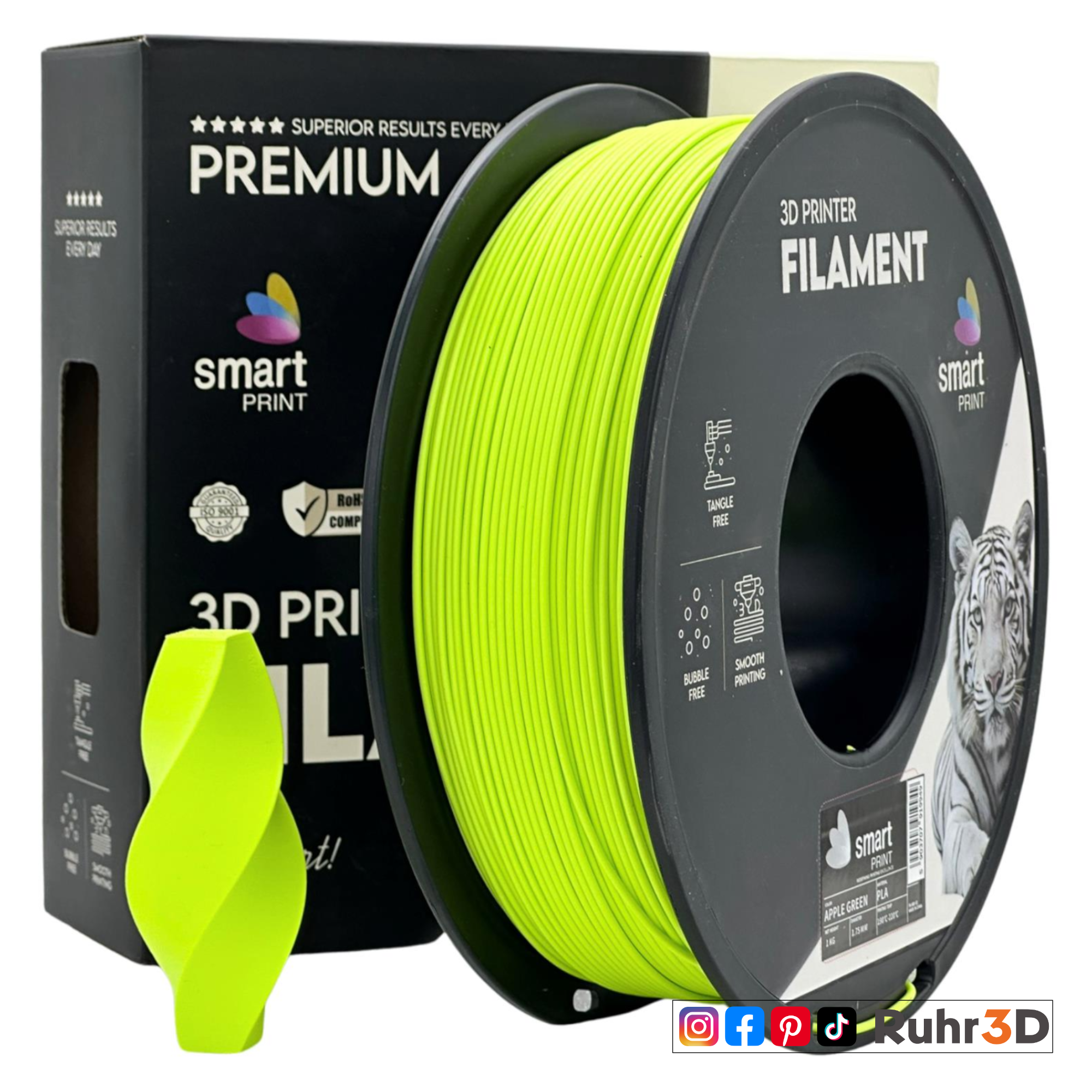 PLA - Apple Green - 1,75mm / 1,0kg