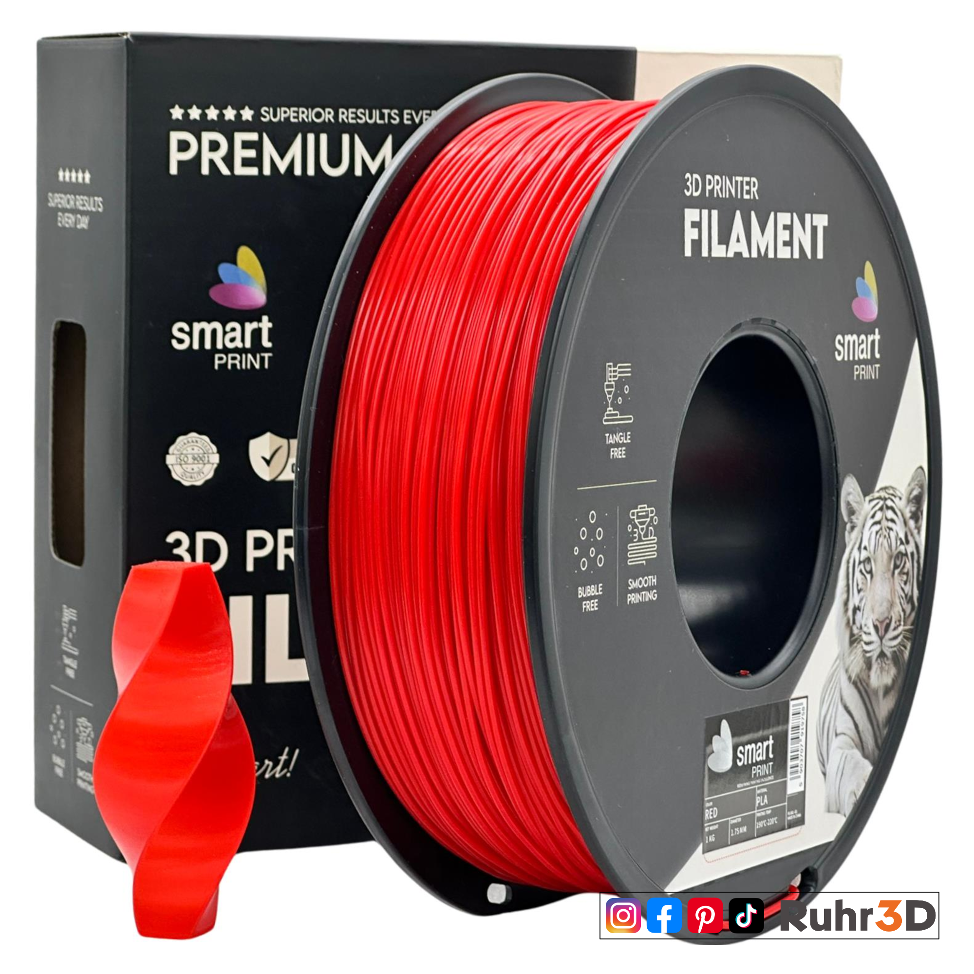 PLA Smart Print - Red - 1,75mm / 1,0kg