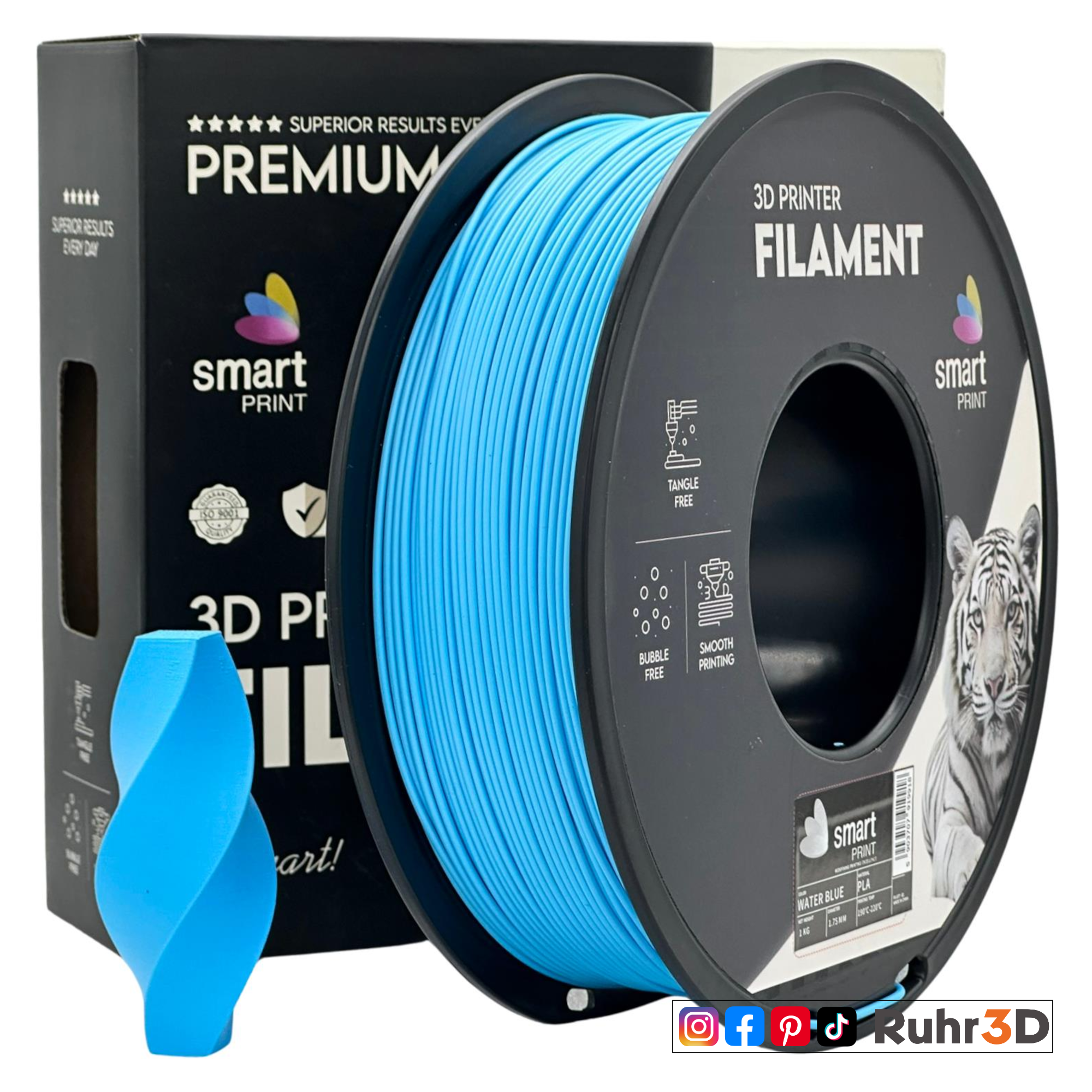 PLA Smart Print - Water Blue - 1,75mm / 1,0kg