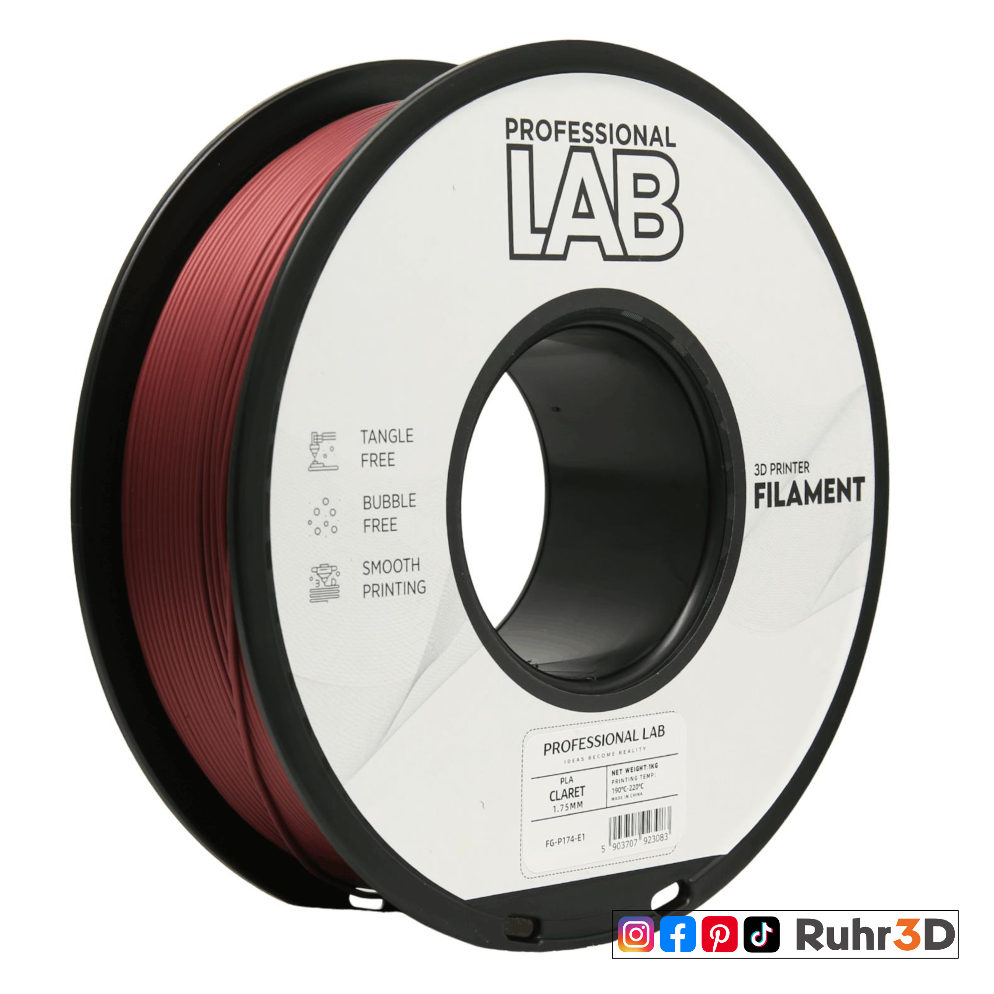PLA - Claret - 1,75mm / 1,0kg