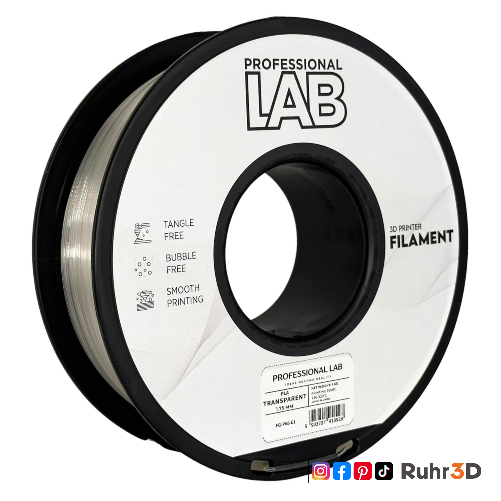 PLA - Transparent - 1,75mm / 1,0kg