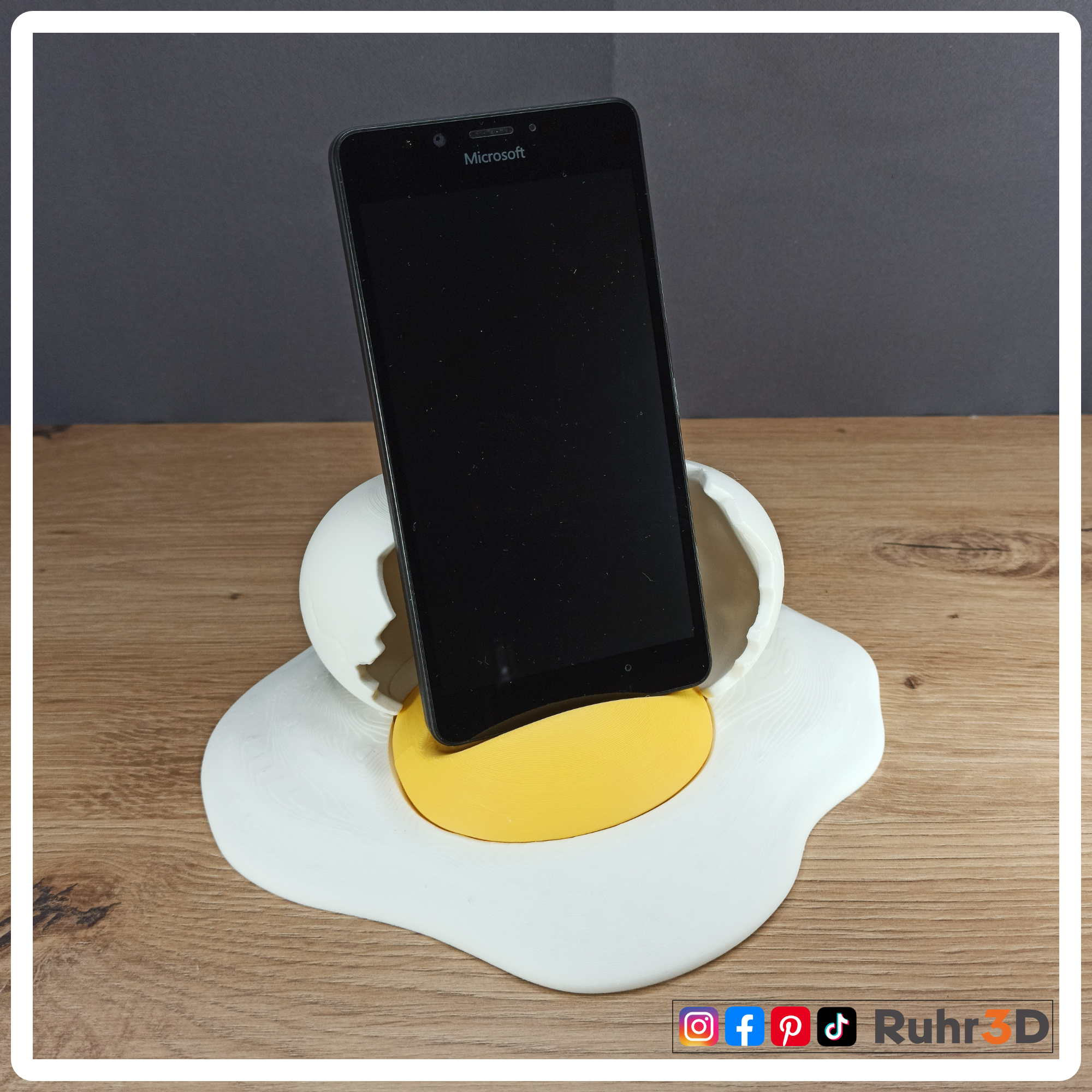 Sunny Side Up Handyhalter • Funny Telefonständer • Küche Dekor • Schreibtisch Organizer