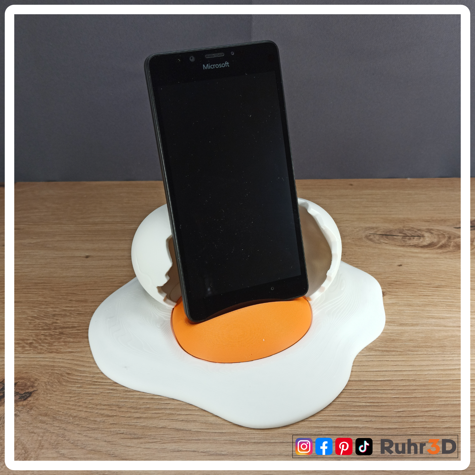 Sunny Side Up Handyhalter • Funny Telefonständer • Küche Dekor • Schreibtisch Organizer