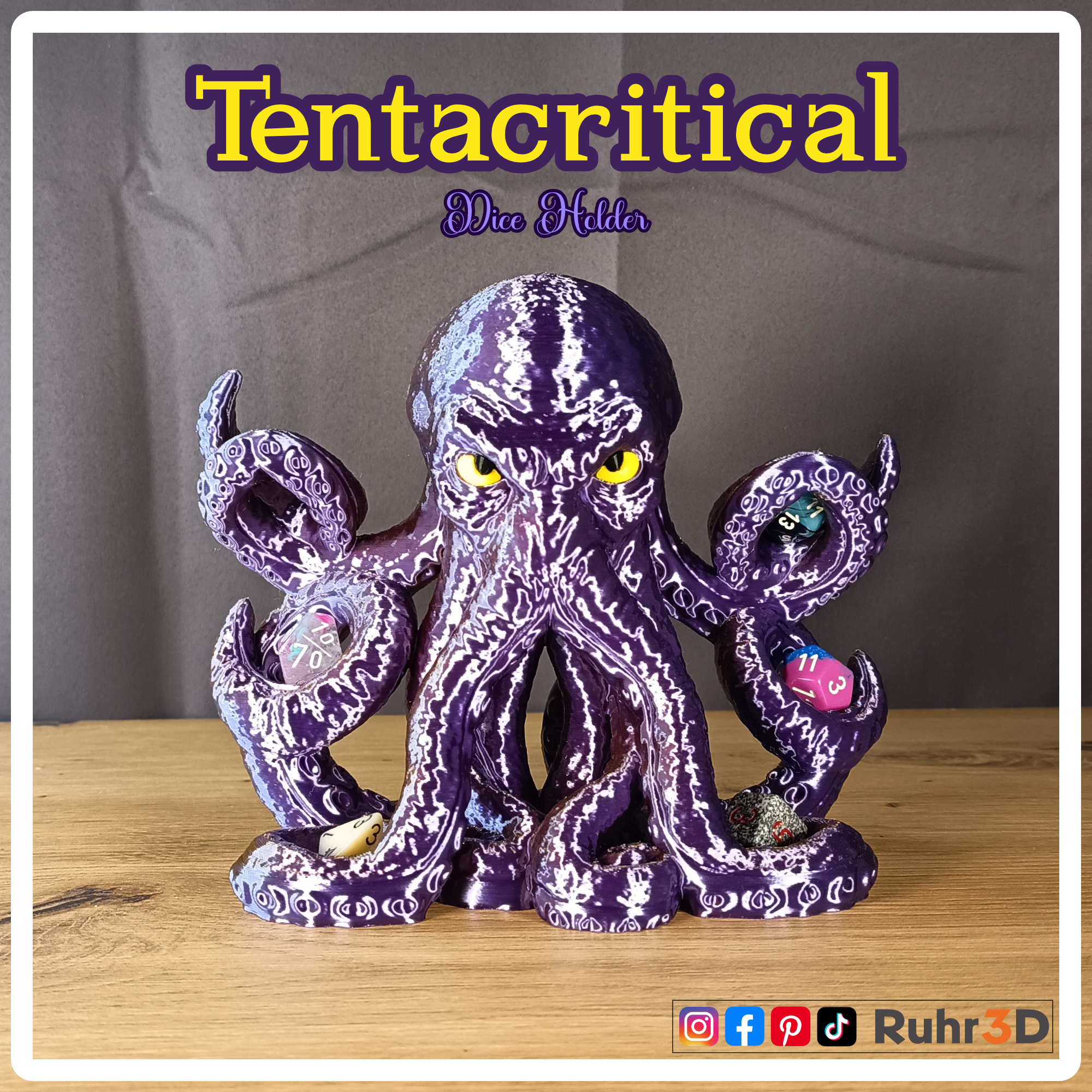 Tentacritical • Würfelhalter • Rollenspiele • Brettspiele • Dungeons and Dragons • Tabletop