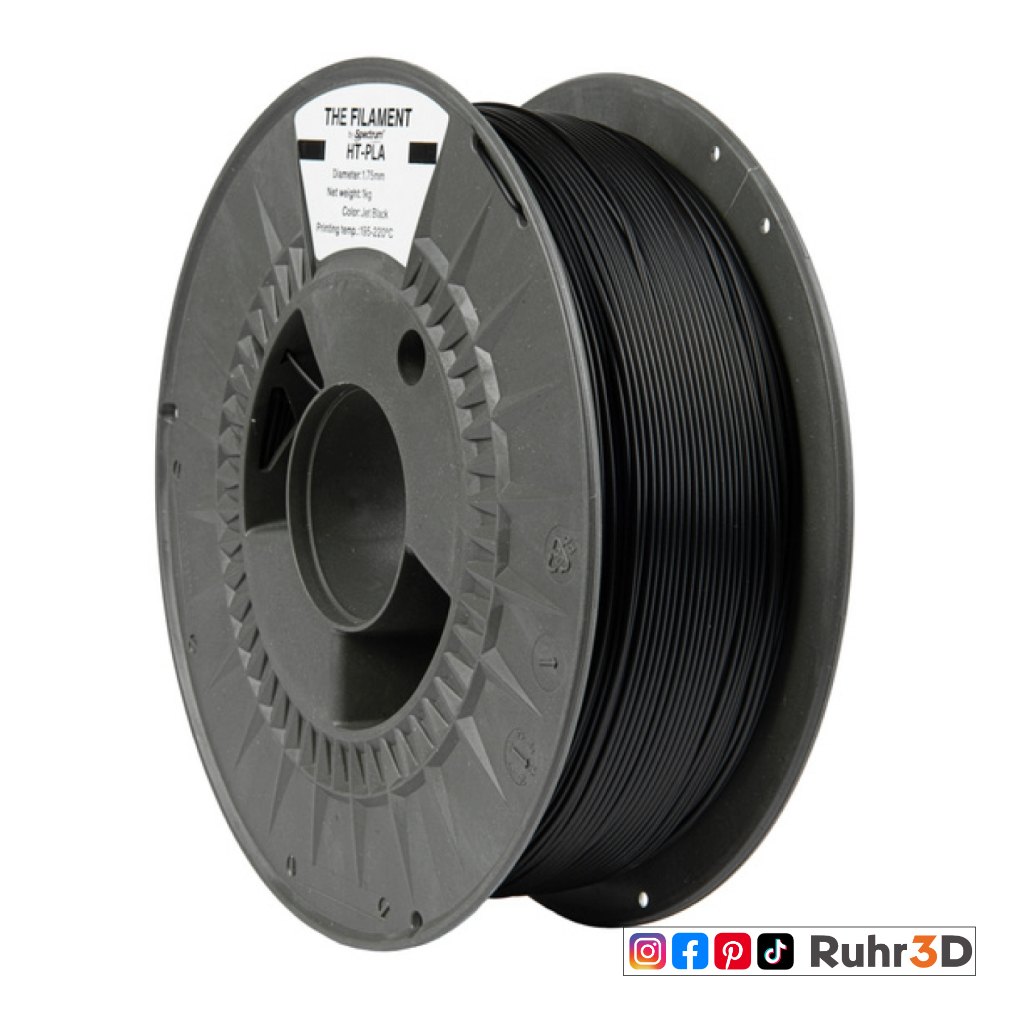 HT-PLA - Jet Black - 1,75mm / 1,0kg