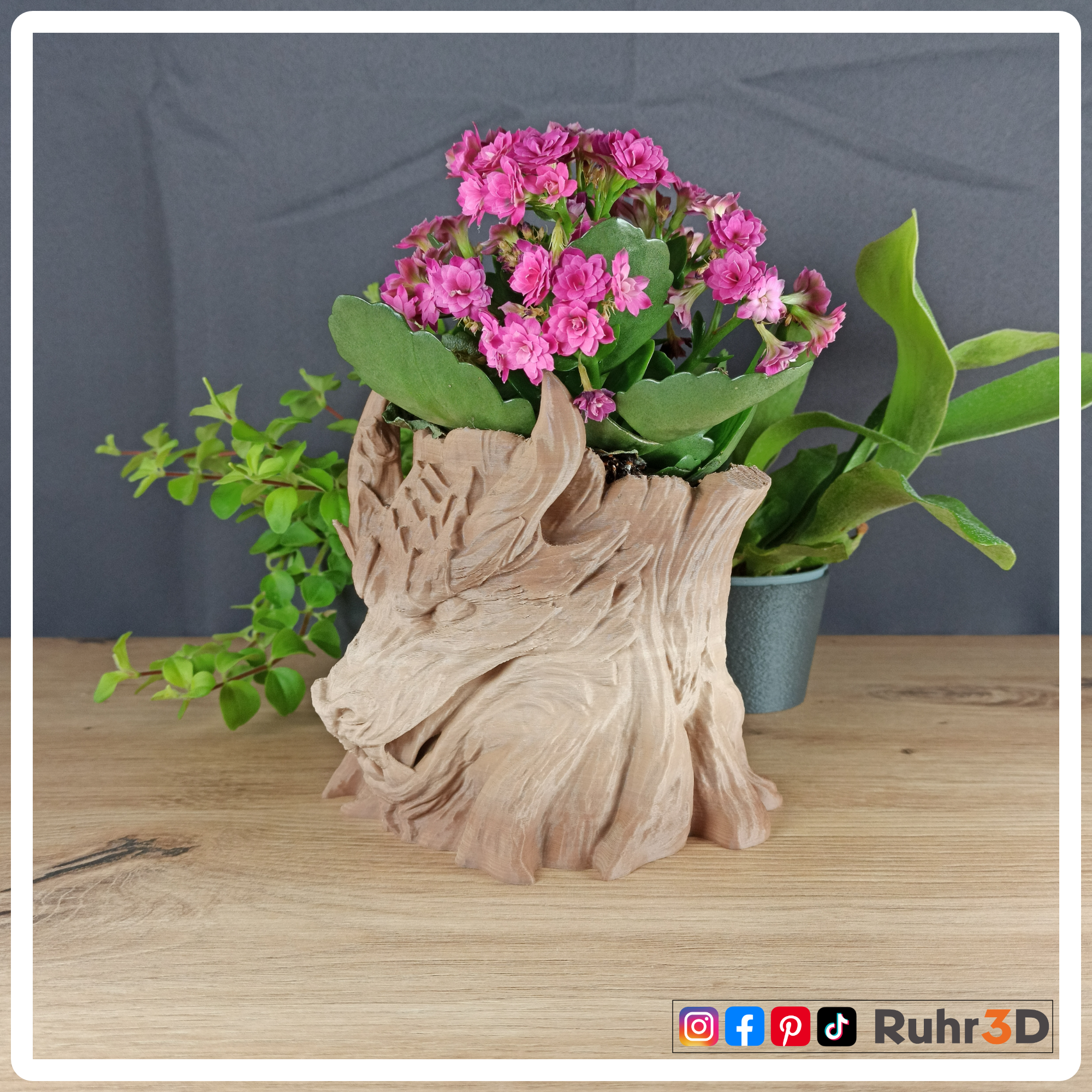 Grove Keeper - Hainwächter • 3D-gedrucktes Modell | Vase | Blumentopf | Wohndekoration •