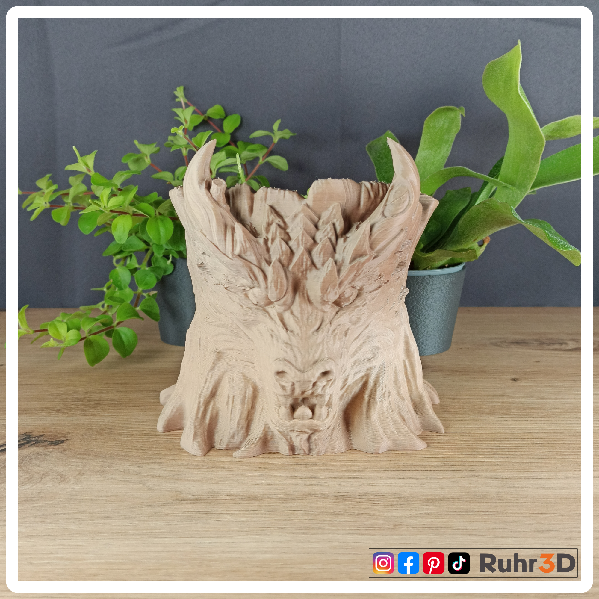 Grove Keeper - Hainwächter • 3D-gedrucktes Modell | Vase | Blumentopf | Wohndekoration •