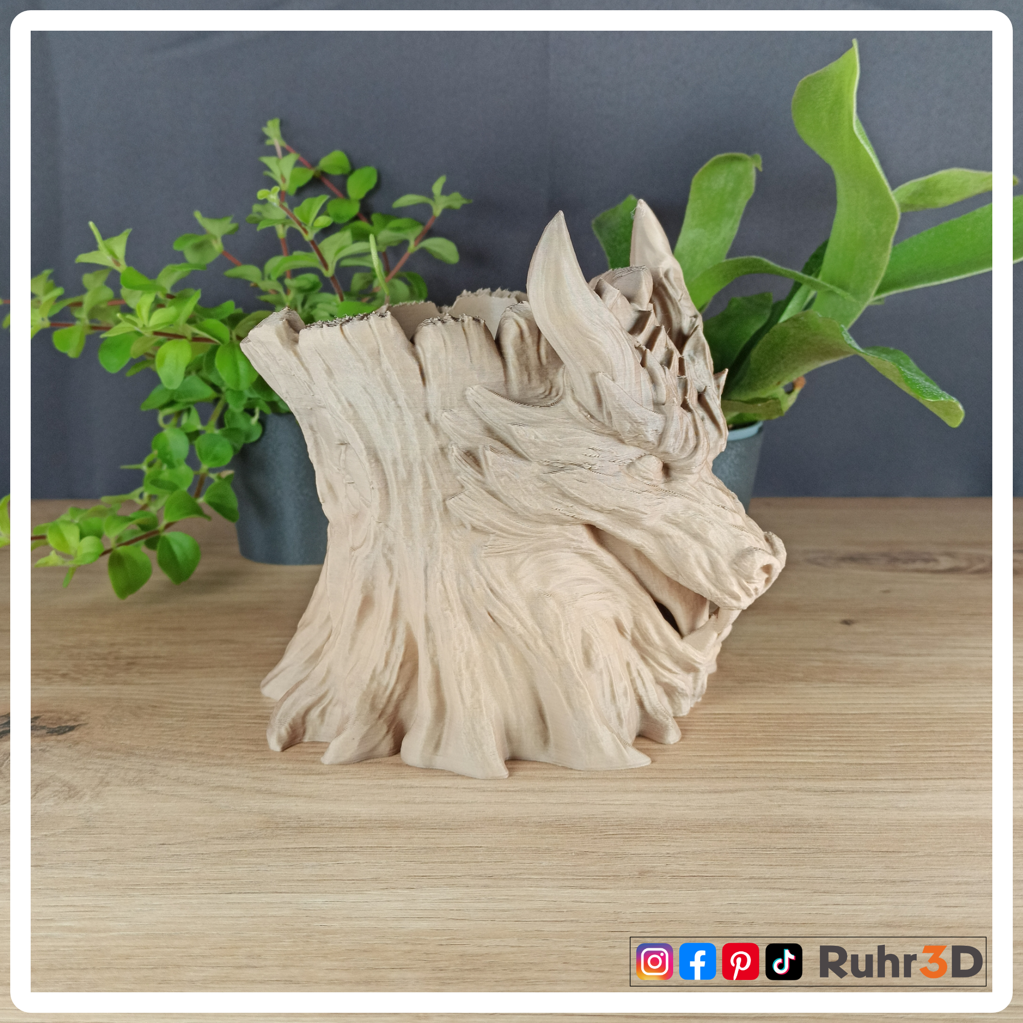 Grove Keeper - Hainwächter • 3D-gedrucktes Modell | Vase | Blumentopf | Wohndekoration •