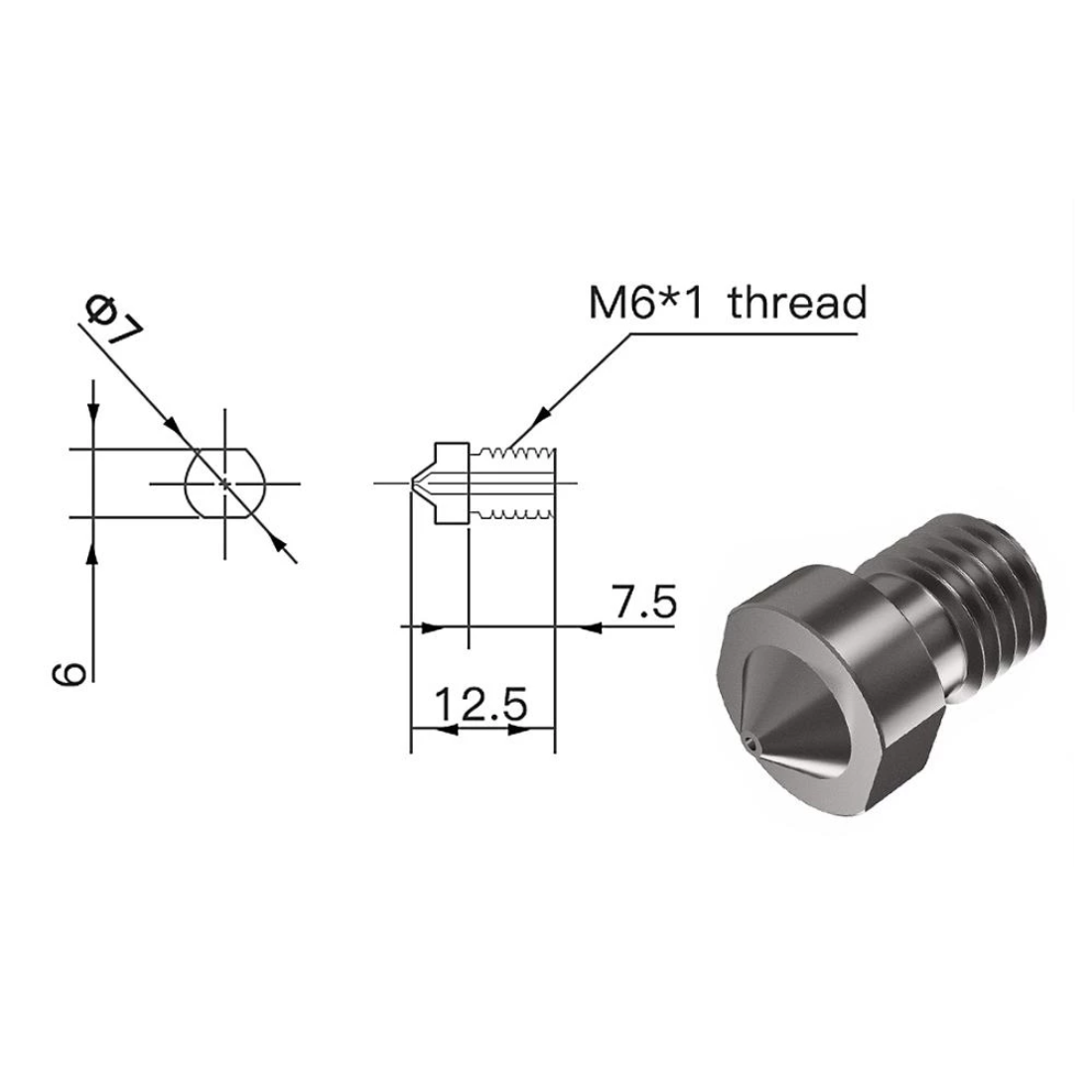Düsen aus gehärtetem Stahl - Ø 0,20mm bis 0,80mm