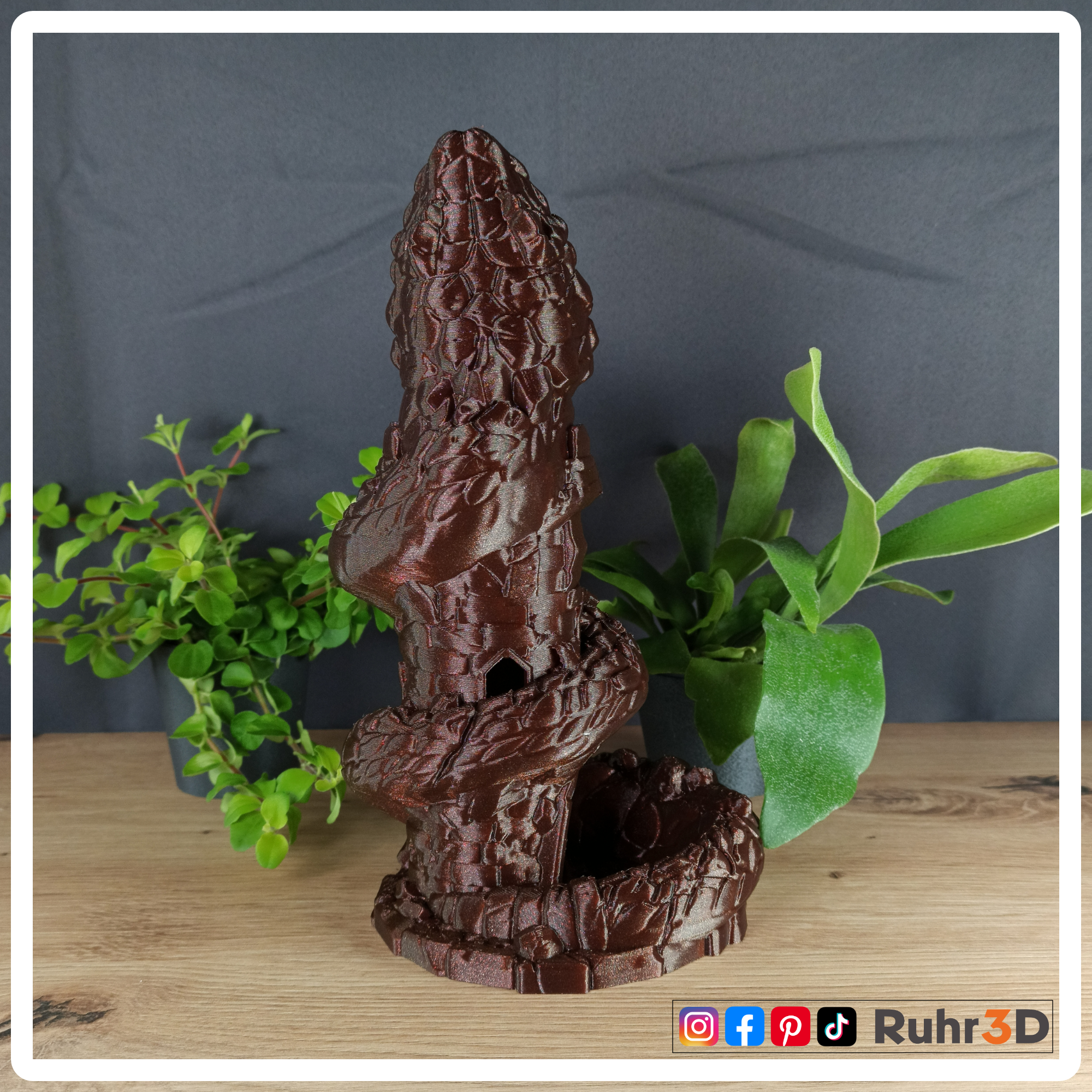 Würfelturm Basilisk • Dice Tower | für Rollenspiele, Brettspiele | Dungeons and Dragons | Tabletop